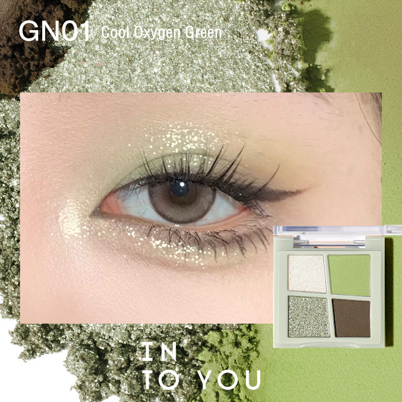 INTO YOU Rotational 4-Color Matte & Shimmer Eyeshadow Palette