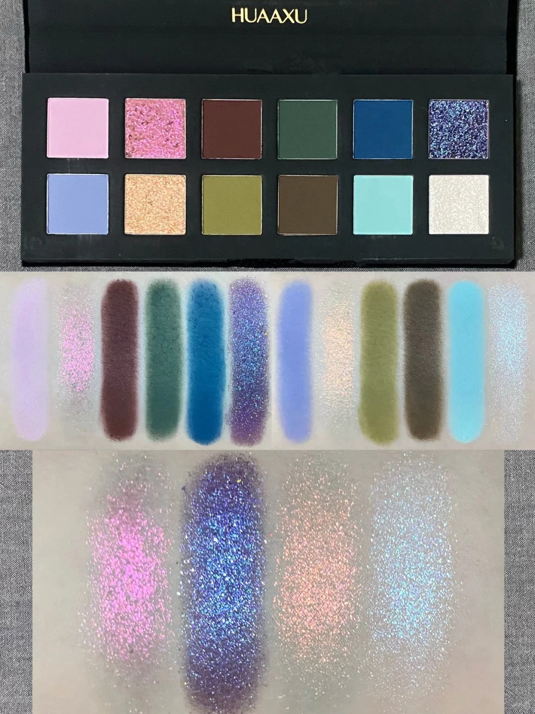 HUAXU Velvet Collection 12-color Chameleon Eyeshadow Palette T4213