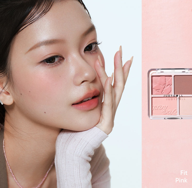 JUDYDOLL Blushsher &amp; Highlighter Makeup Palette T4491