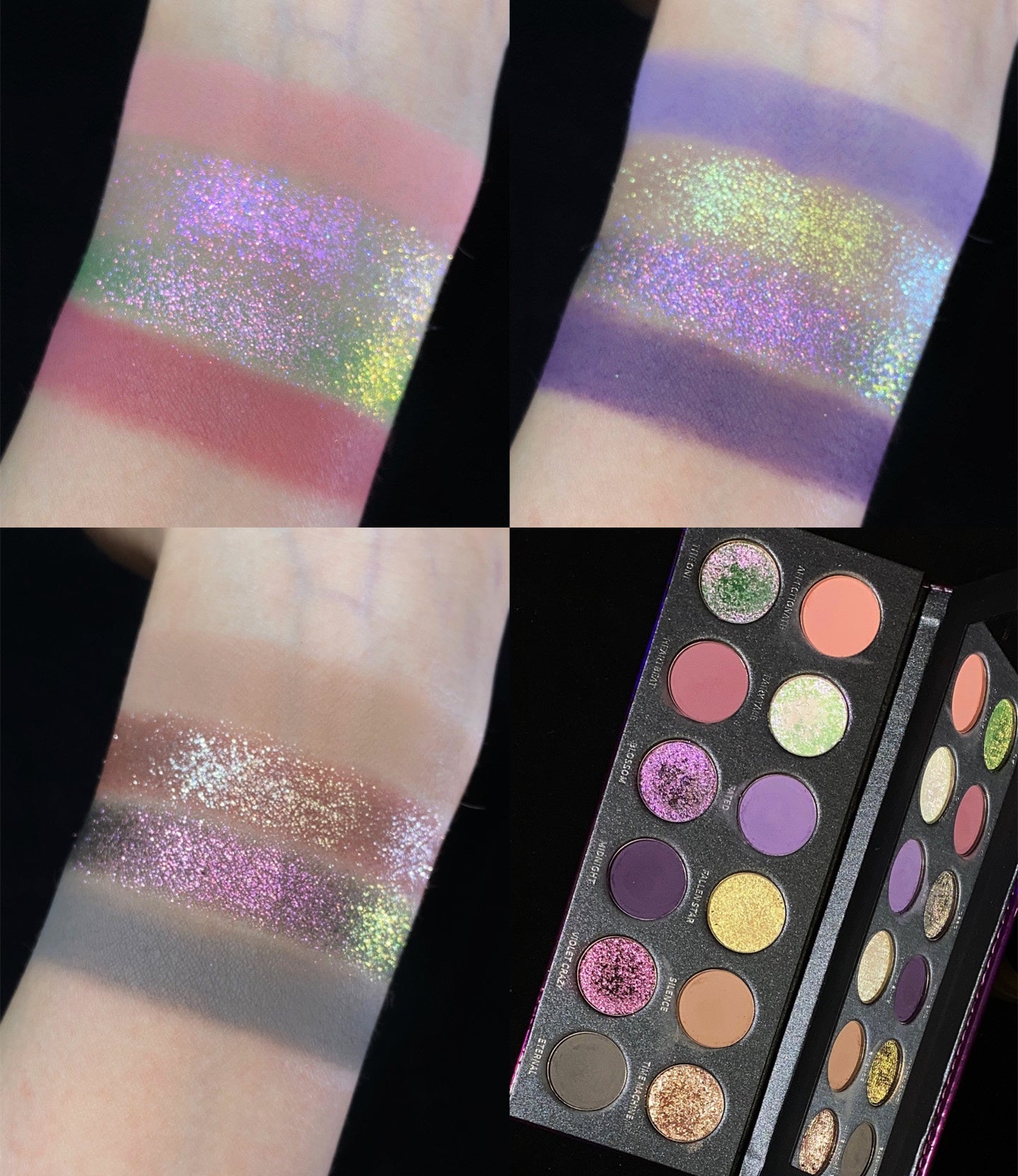 KRYPTEIN COSMETICS VIOLET CRAZY 12-Color Chameleon Eyeshadow Palette T4215