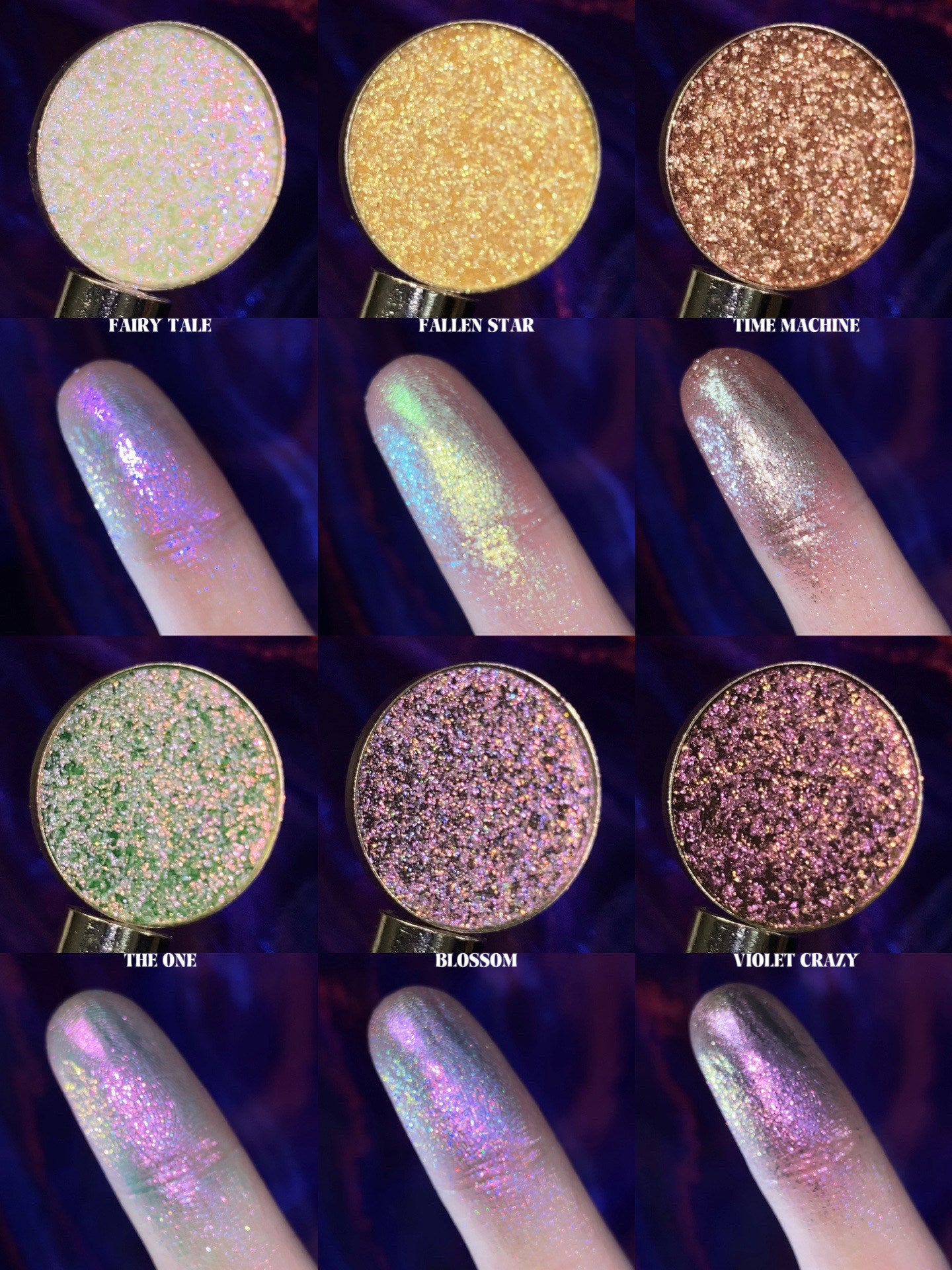 KRYPTEIN COSMETICS VIOLET CRAZY 12-Color Chameleon Eyeshadow Palette T4215