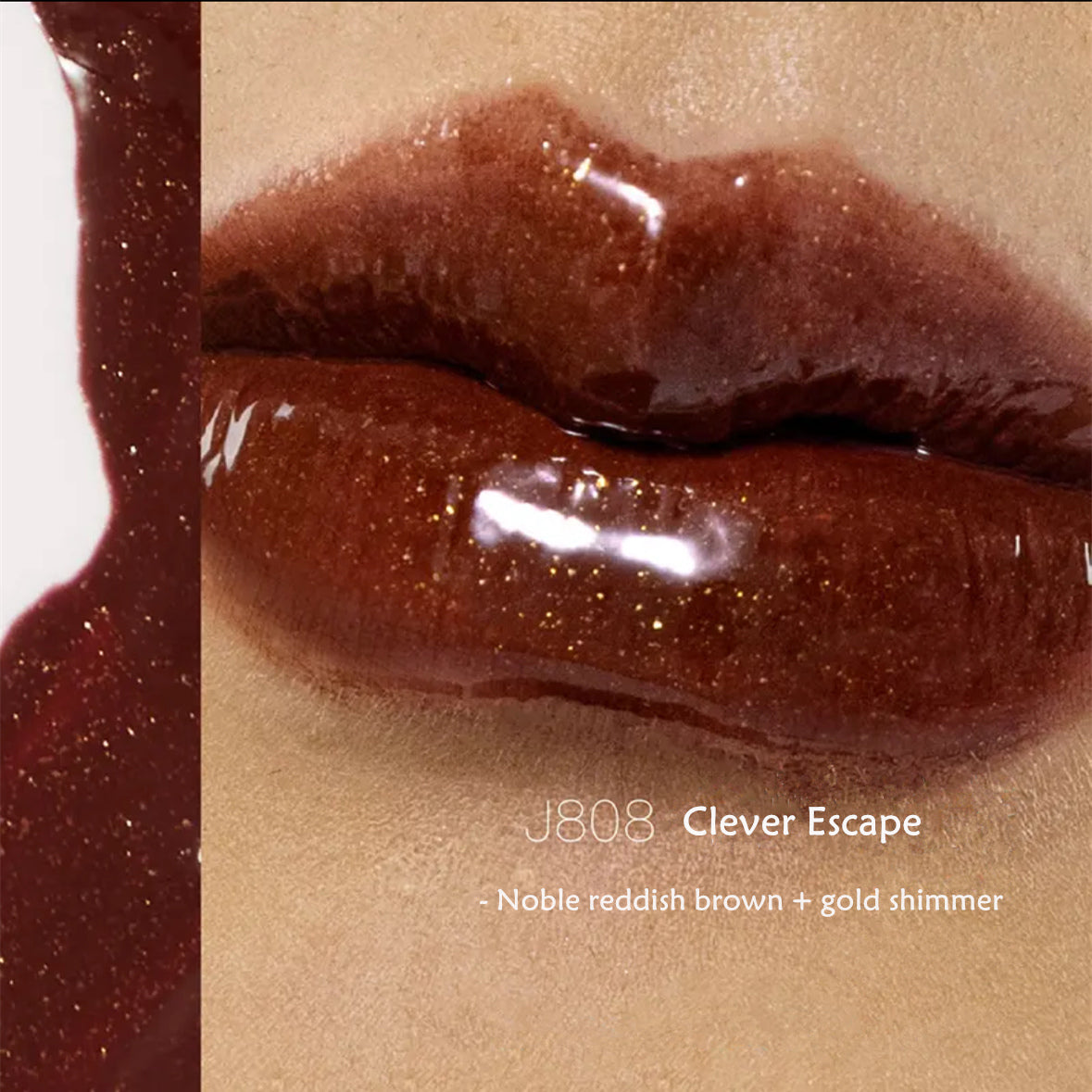 Girlcult Gold Digger Belle Shimmer Mirror Lip Glaze J808 Clever Escape T4548