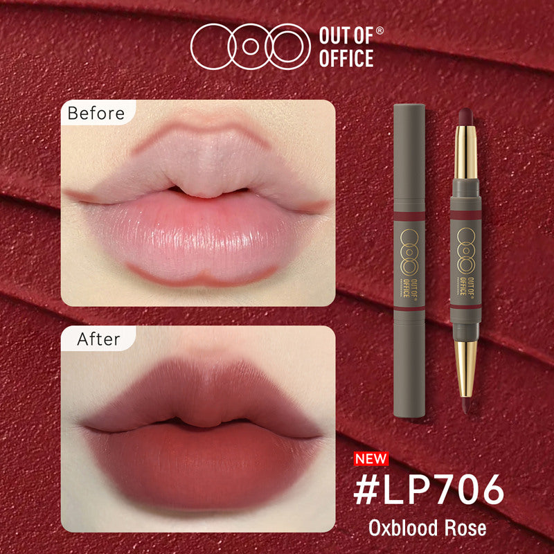 OUT-OF-OFFICE Double-Ended Lip Liner + Lipstick Pen T3760
