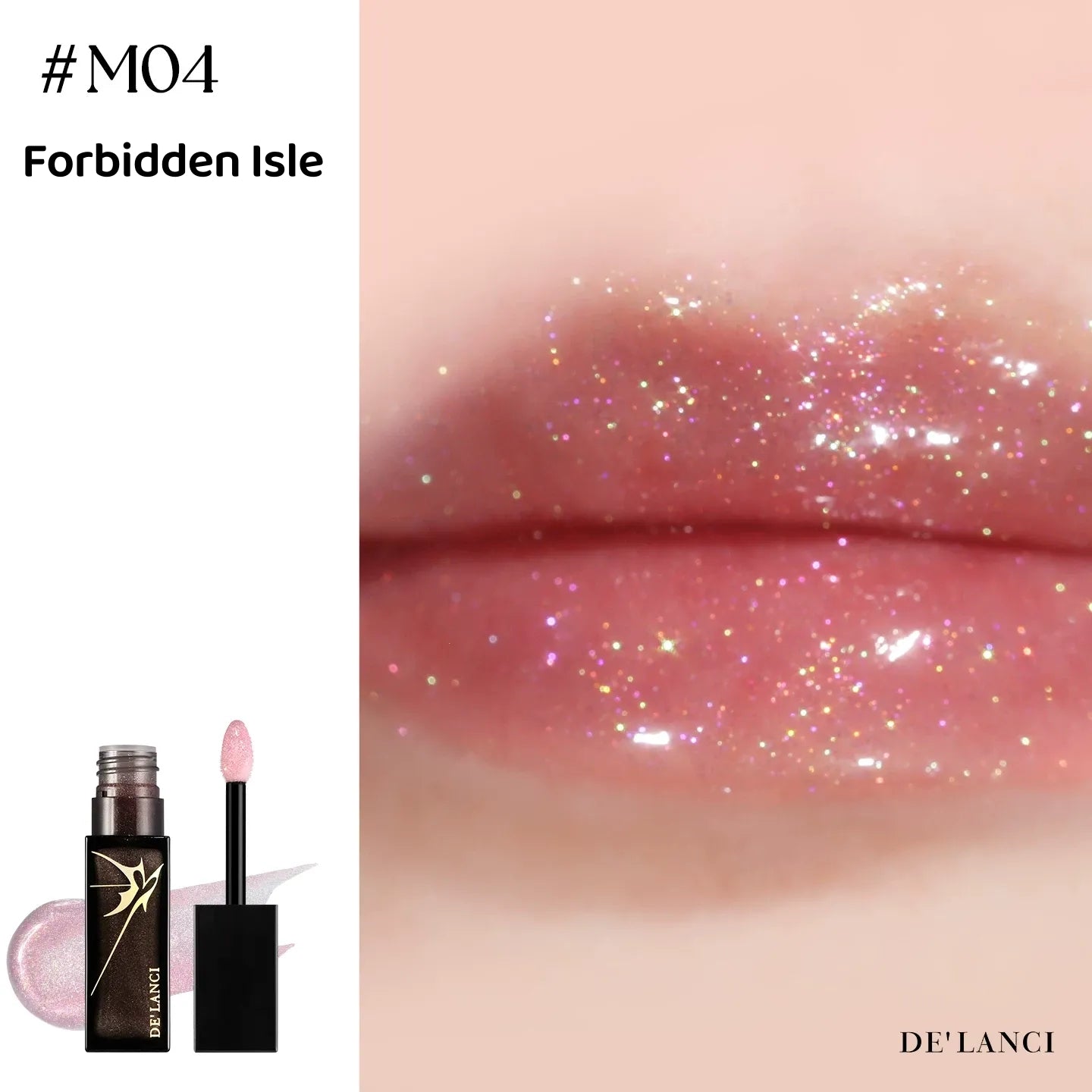 DE'LANCI Otherworldly Gothic Airy Matte & Mirror Lip Gloss T5432