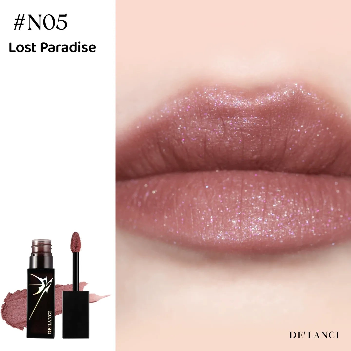 DE'LANCI Otherworldly Gothic Airy Matte & Mirror Lip Gloss T5869