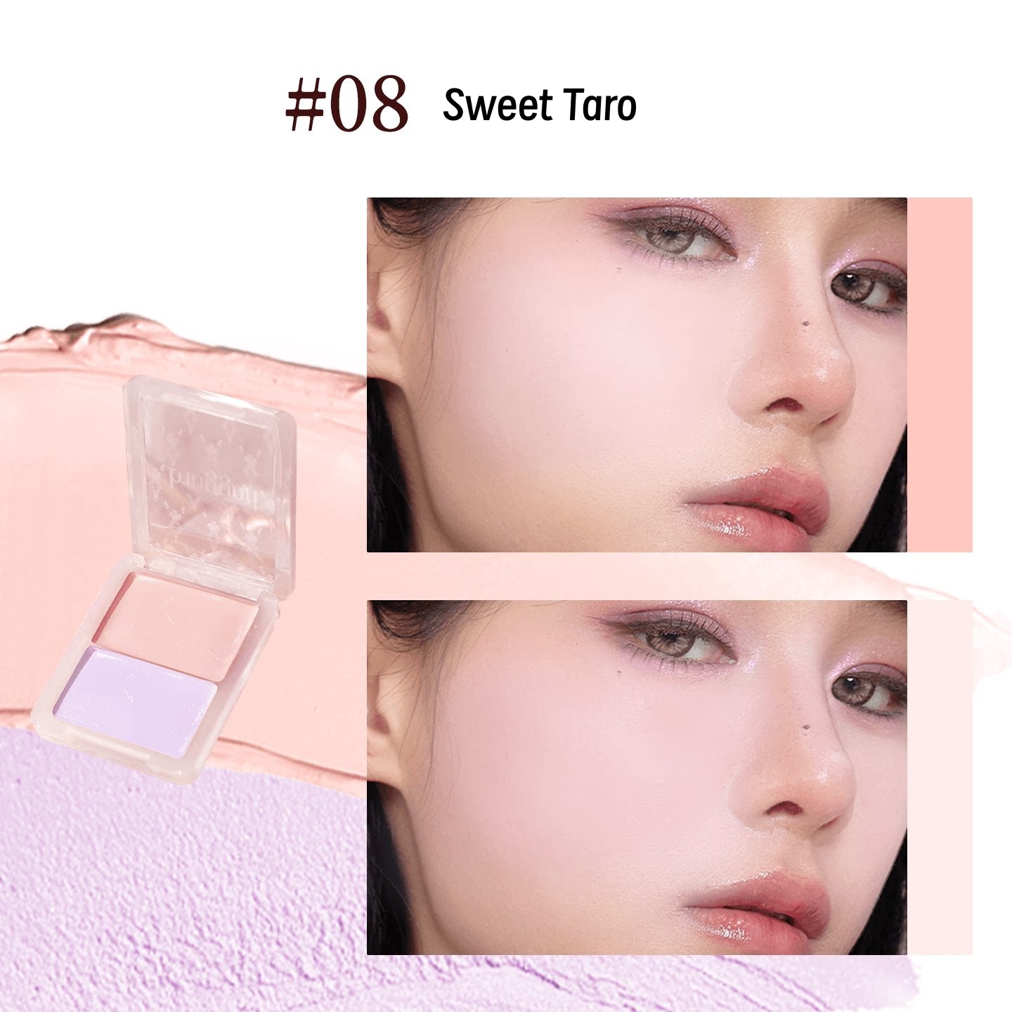 HAGGARD 2-color Long-wear Moist Glossy Blusher Cream T5273