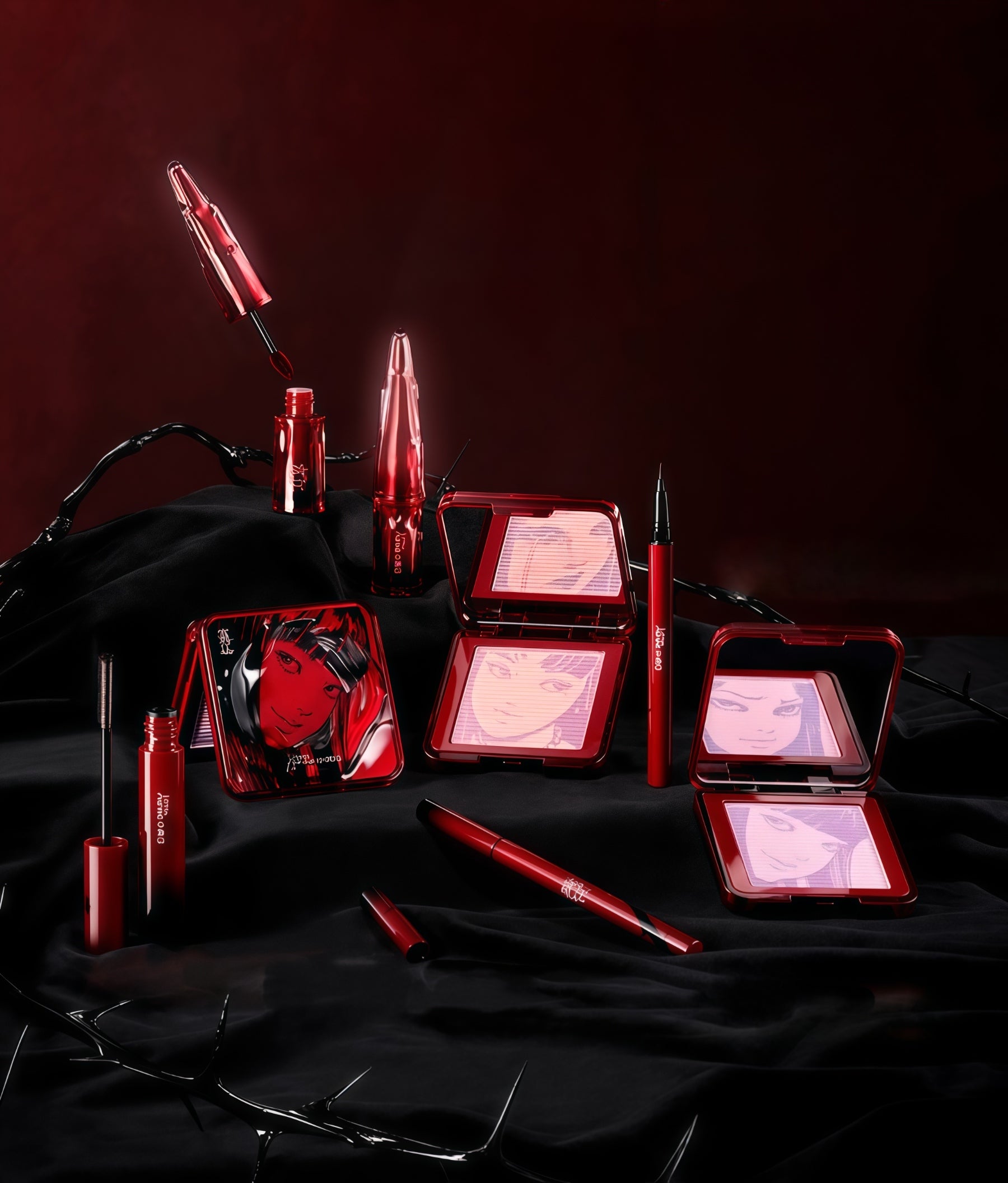 LITTLE ONDINE X Junji ITO Maniac Collection Blusher & Lip Clay & Eyeliner & Mascara T5284