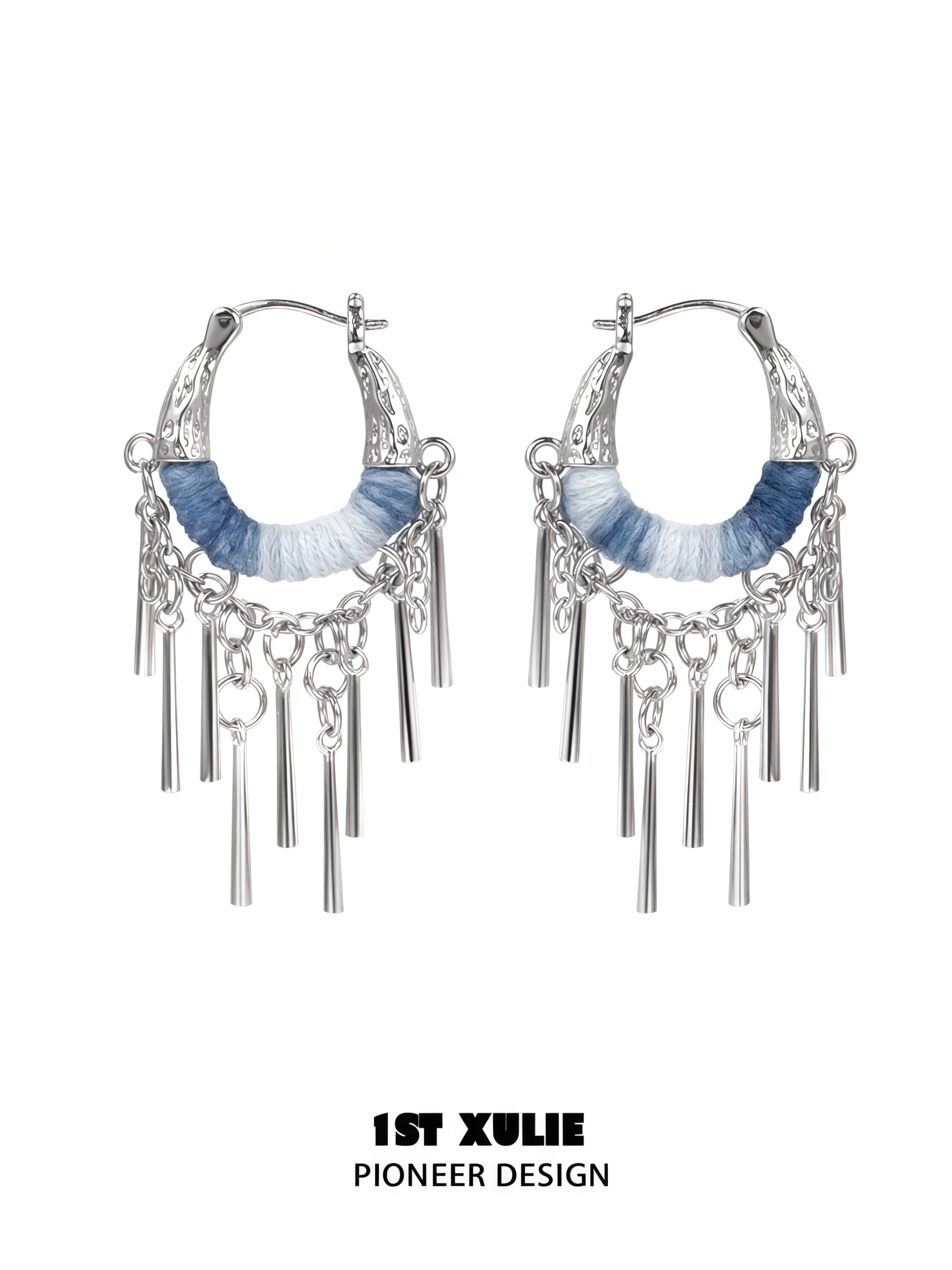 1STXULIE Superior Miao-style Niche Tassel Earrings T5825