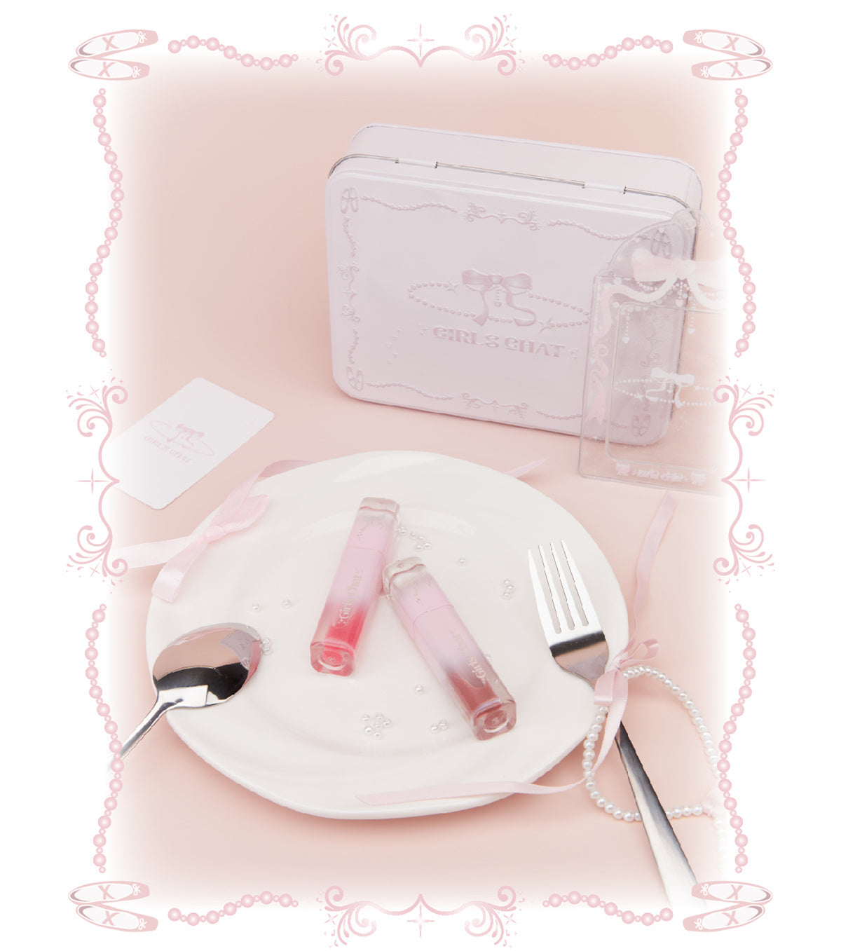 Girls Chat Romantic Rebel Collection 4 Pcs Lip Glaze Set T4198