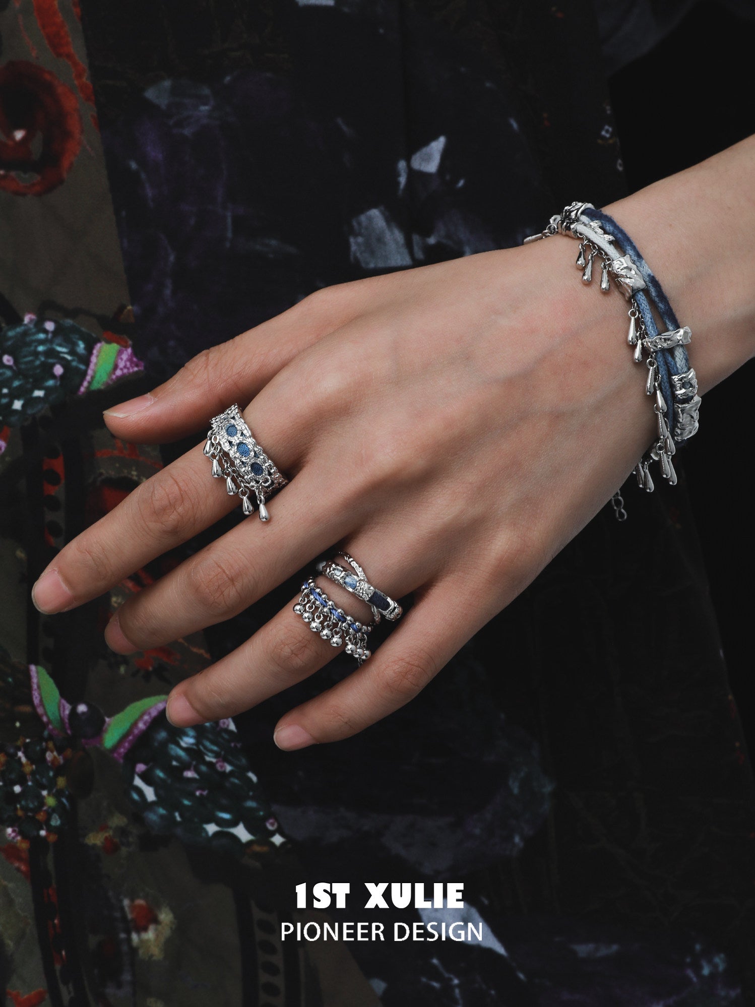1STXULIE Superior Miao-style Niche Open Ring T5830