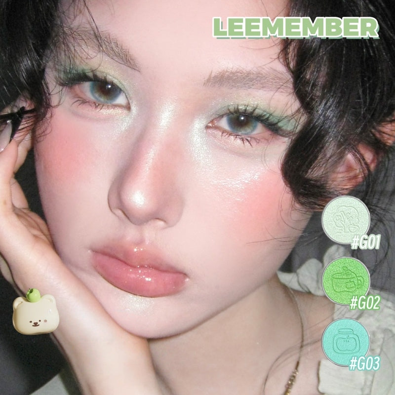 LEEMEMBER Green Apple Collection Blusher & Eyeshadow & Lip Gloss T4588