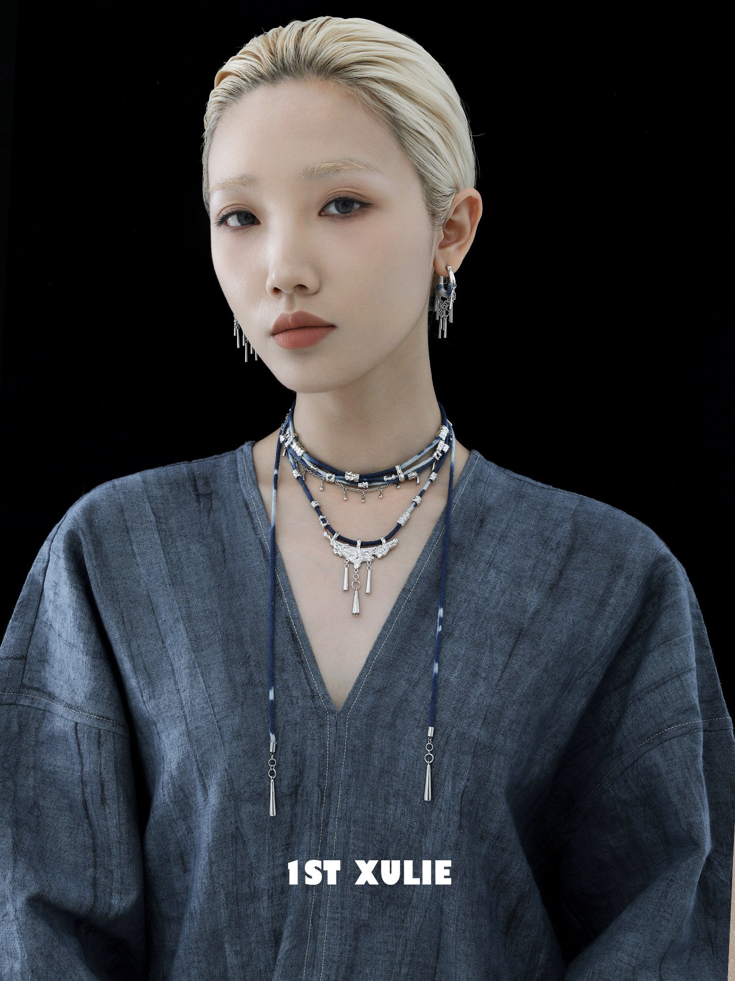 1STXULIE Superior Miao-style Braided Cord Necklace T5818