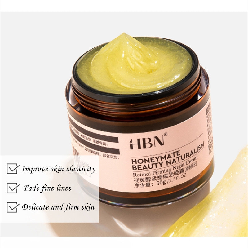 HBN 50g Double Retinol Firming Anti-wrinkle Night Facial Cream (2.0) T3284