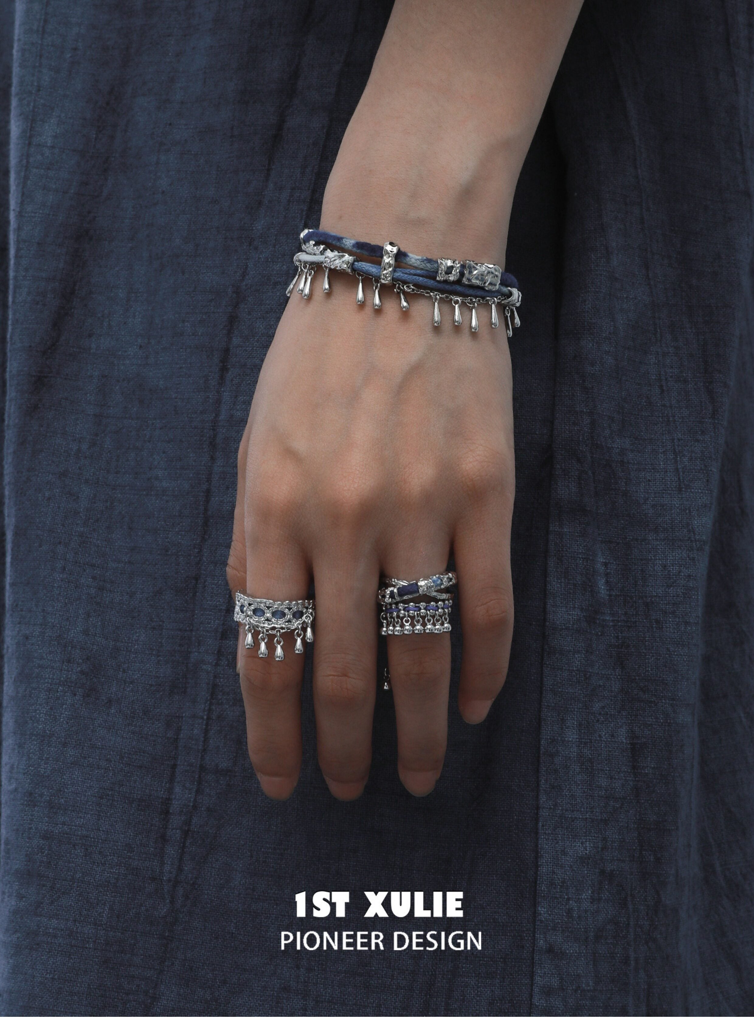 1STXULIE Superior Miao-style Niche Open Ring T5831