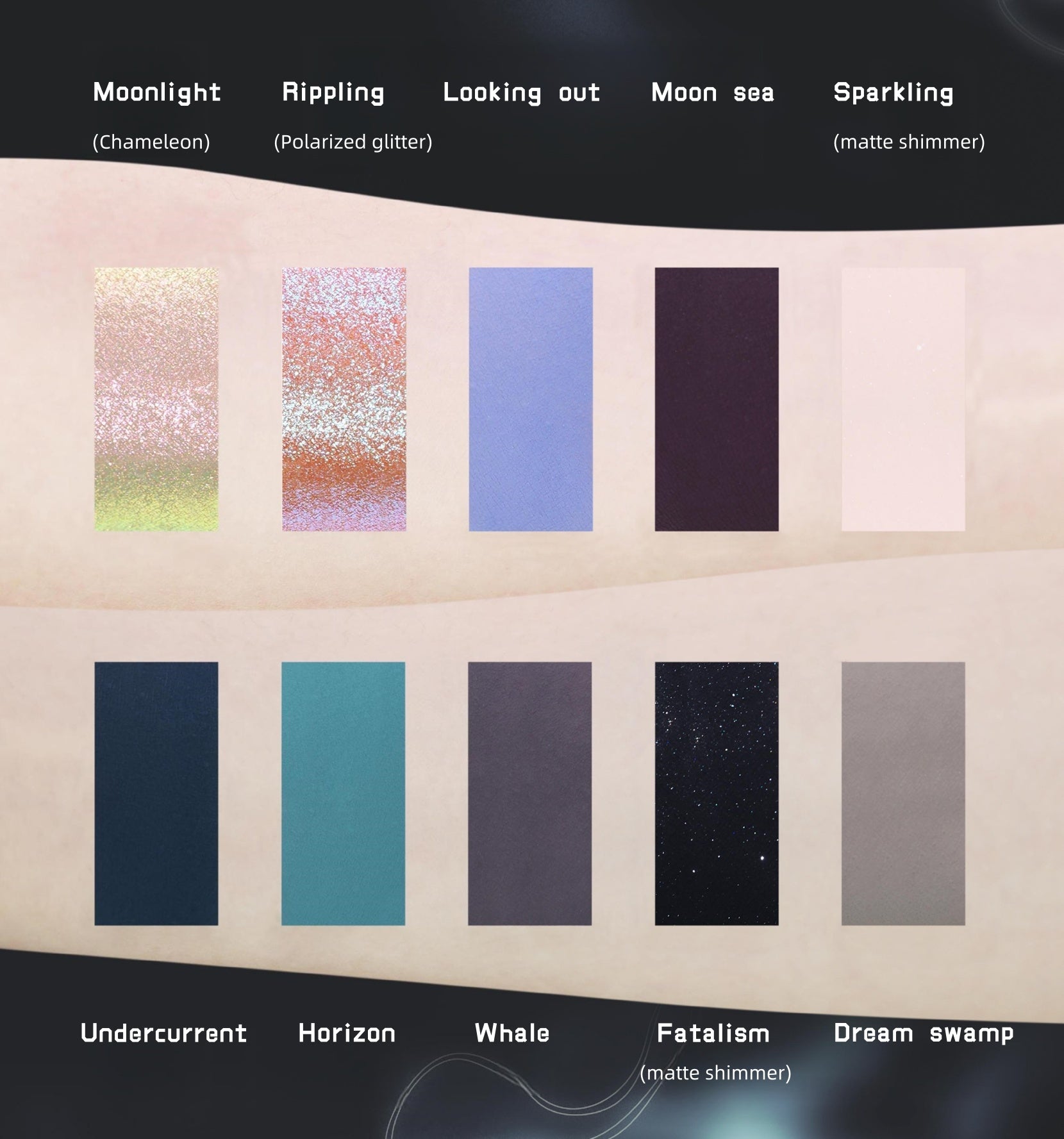 DRAMO Chameleon Eyeshadow Palette 010 Moonset Tide T4486