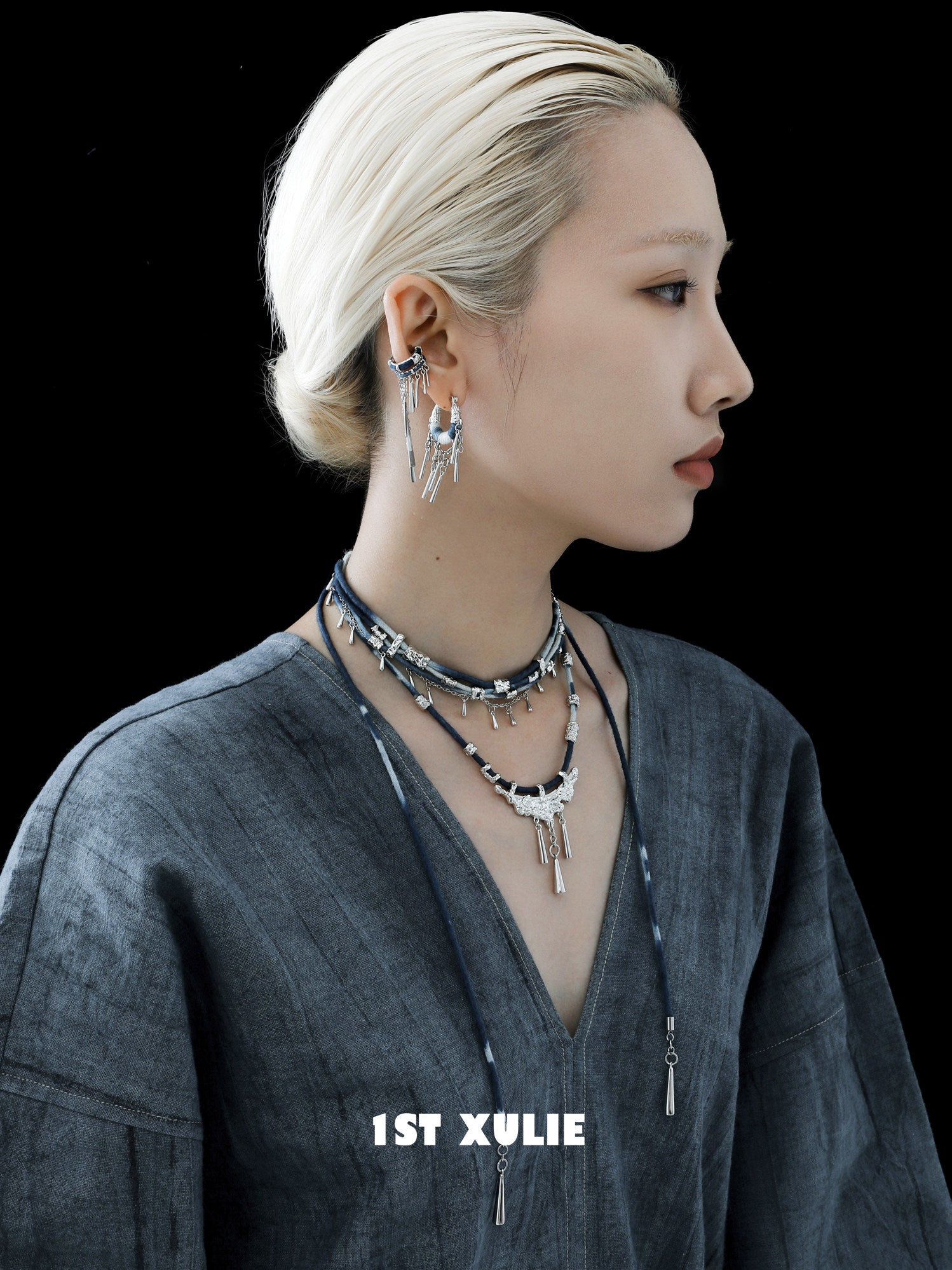 1STXULIE Superior Miao-style Braided Cord Necklace T5829
