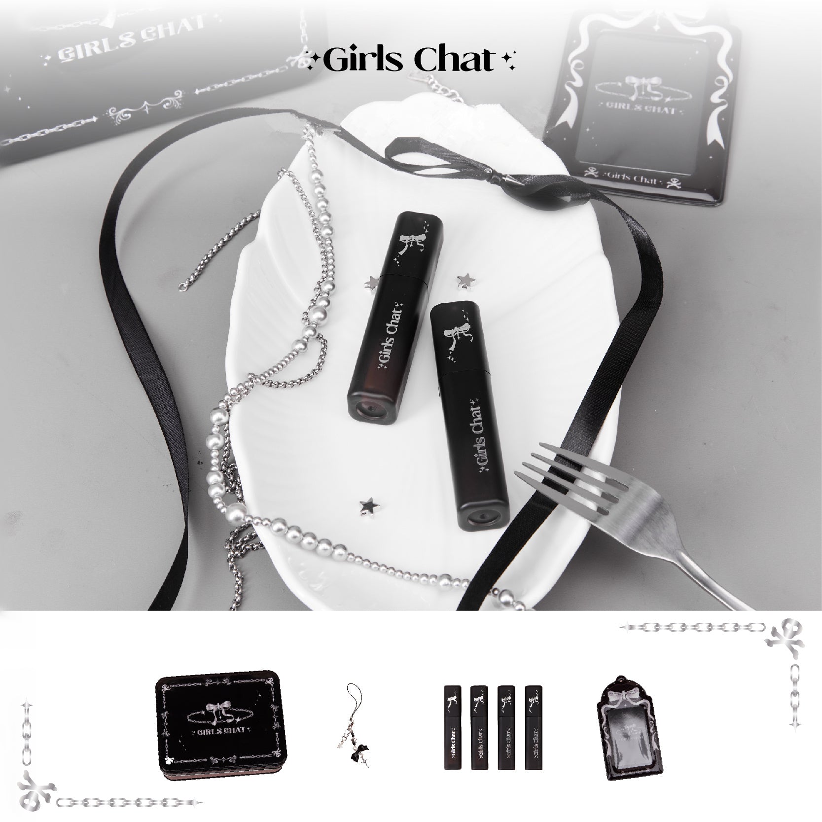 Girls Chat Romantic Rebel Collection 4 Pcs Lip Glaze Set T4198