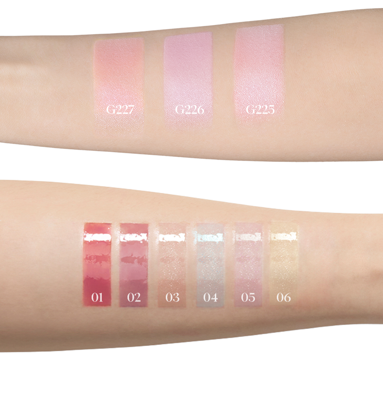 Joocyee Aura Glaze Collection Blusher & Highlighter & Lip Gloss T4916