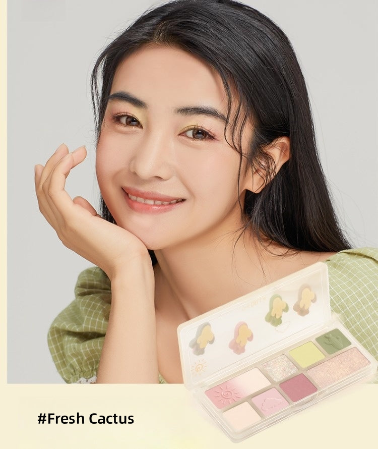 SheDella Black Pink Swan 8-Color Eyeshadow Palette T4441