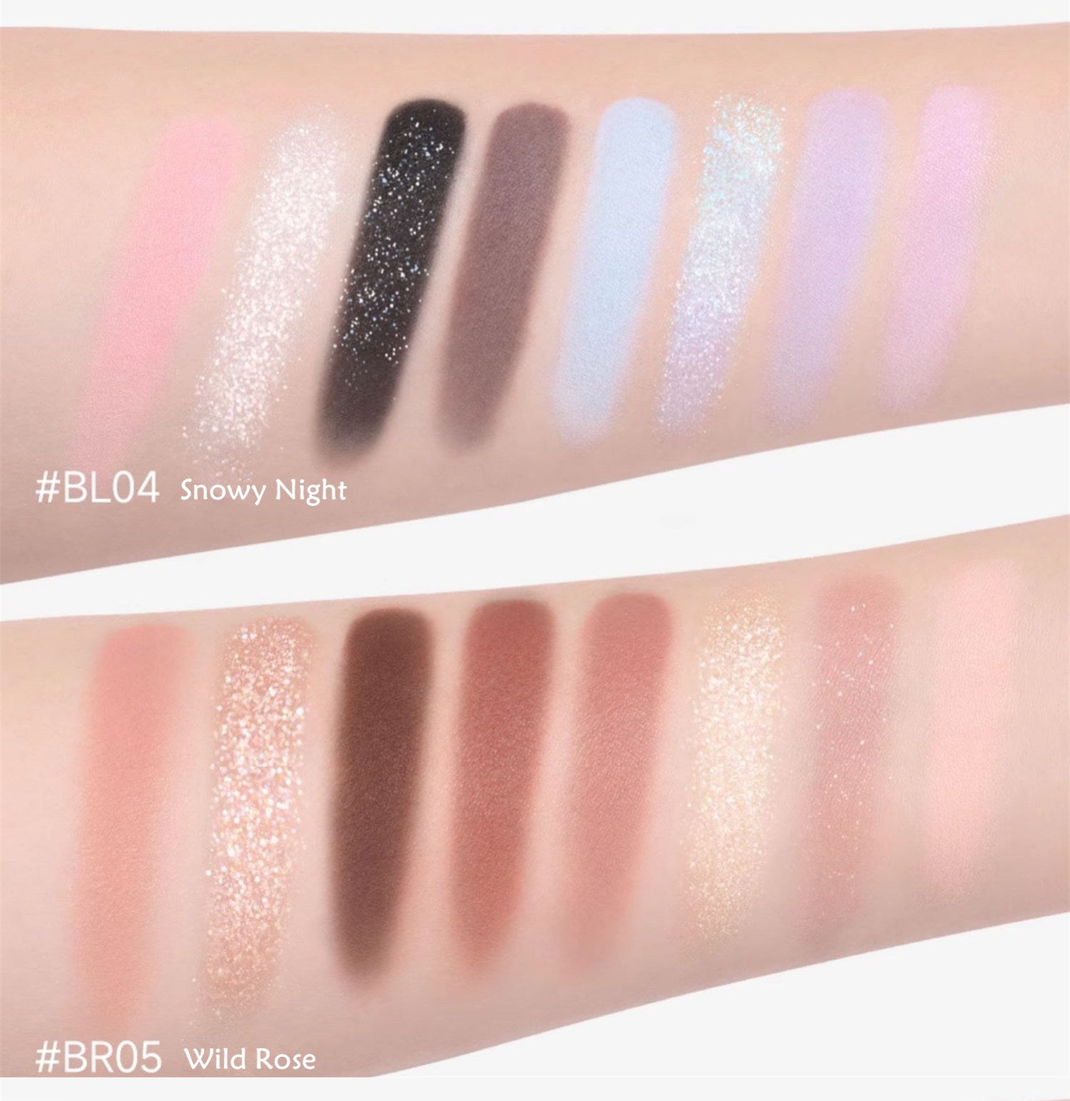 FOCALLURE 8-Color Pearlescent Chameleon Eyeshadow Palette T4304