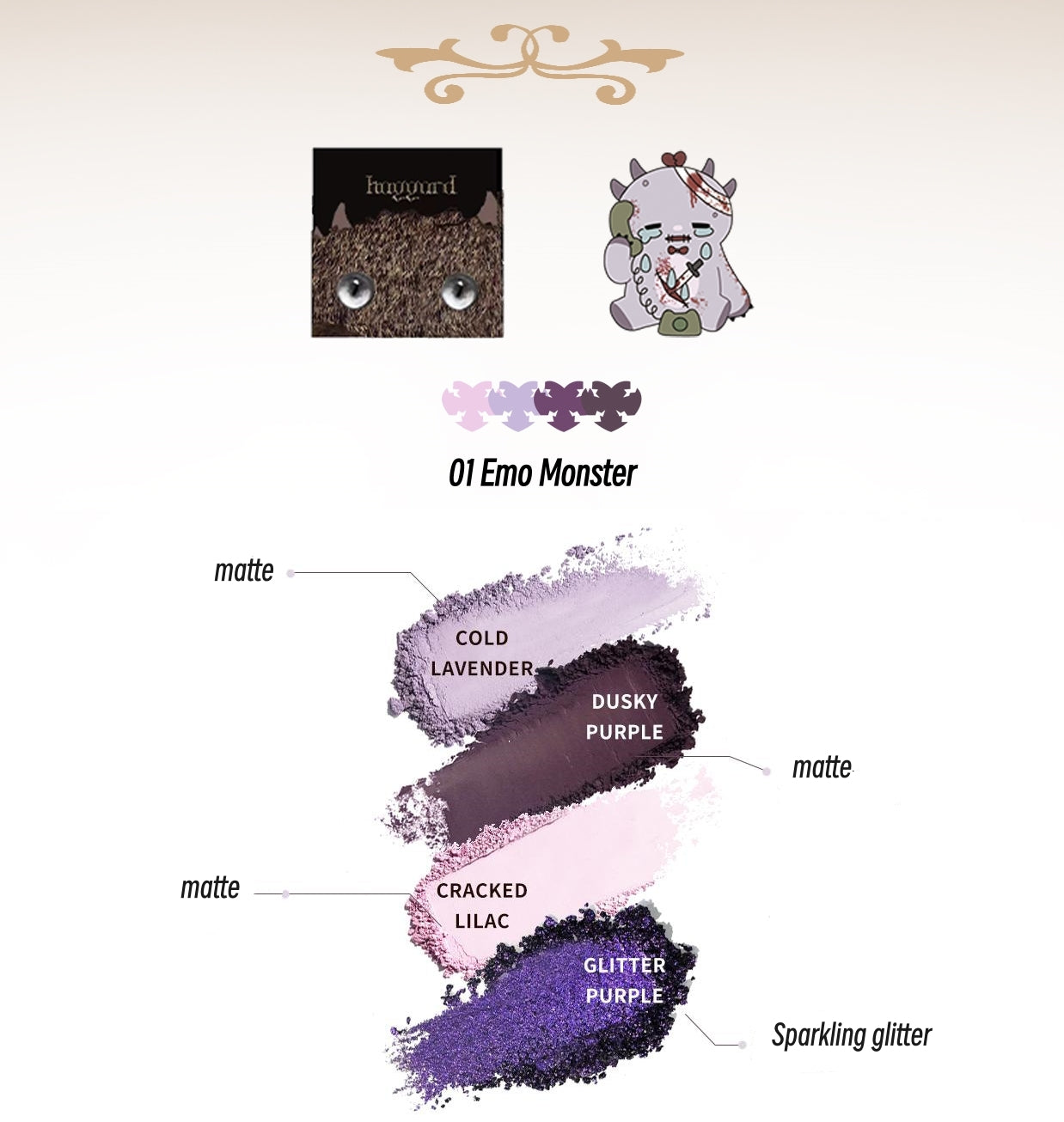 HAGGARD Emo Monster Collection Smokey Eyeshadow Palette T5254