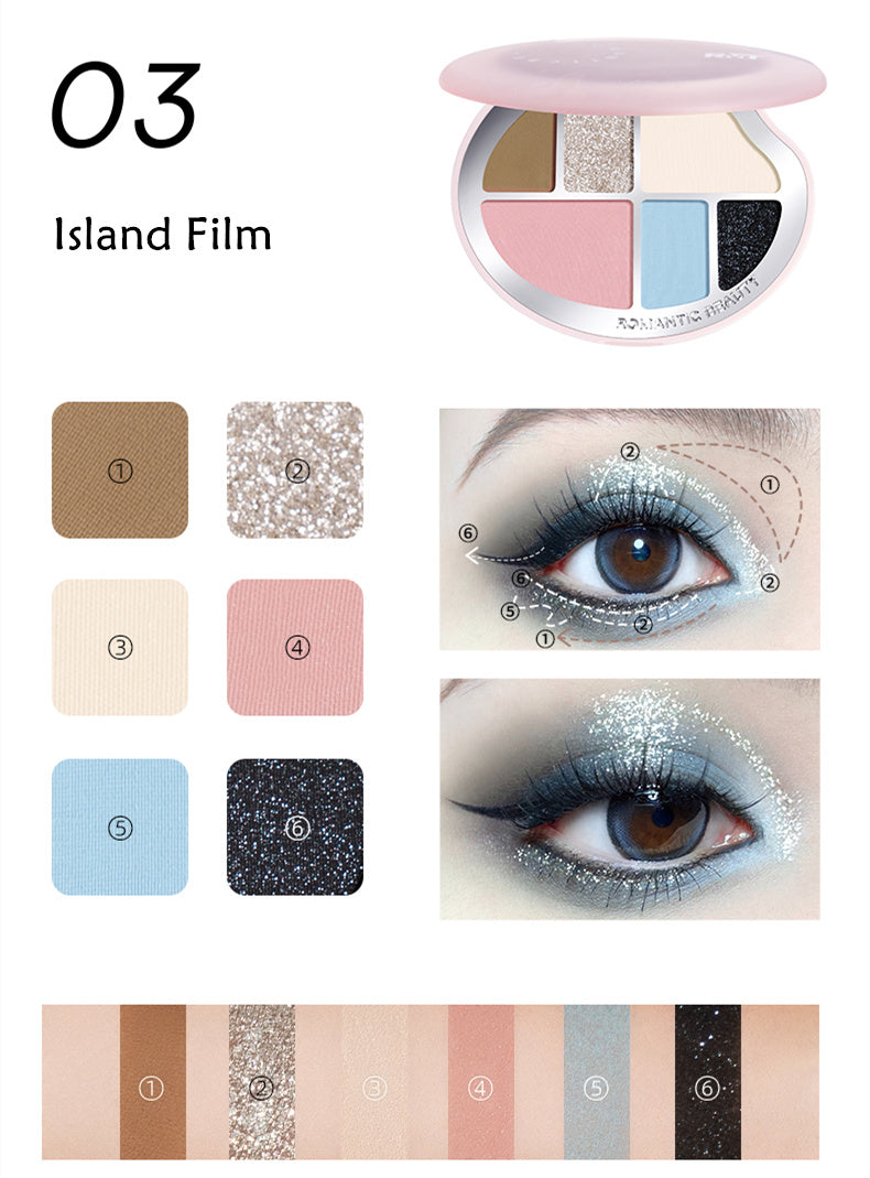 ROMANTIC BEAUTY Memory Imprint 6-Color Makeup Palette T4168