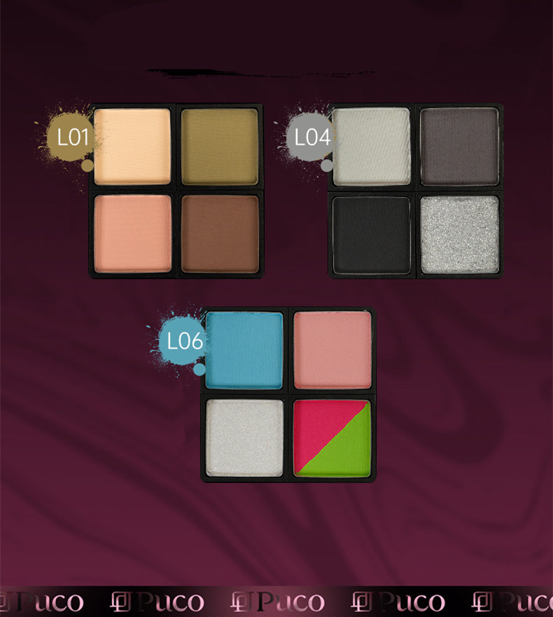 PUCO Unbridled Tide 4-Color Eyeshadow Palette T4203