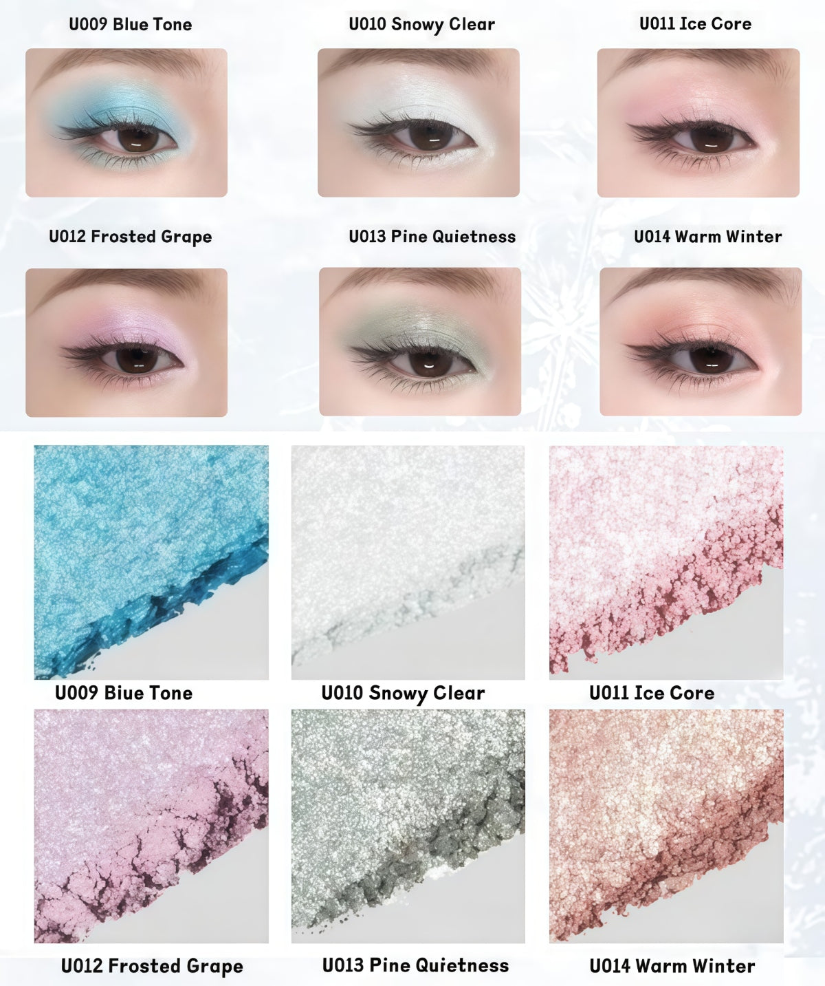QianYan Mystery In North Collection Shimmer Pearlescent Eyeshadow T5232