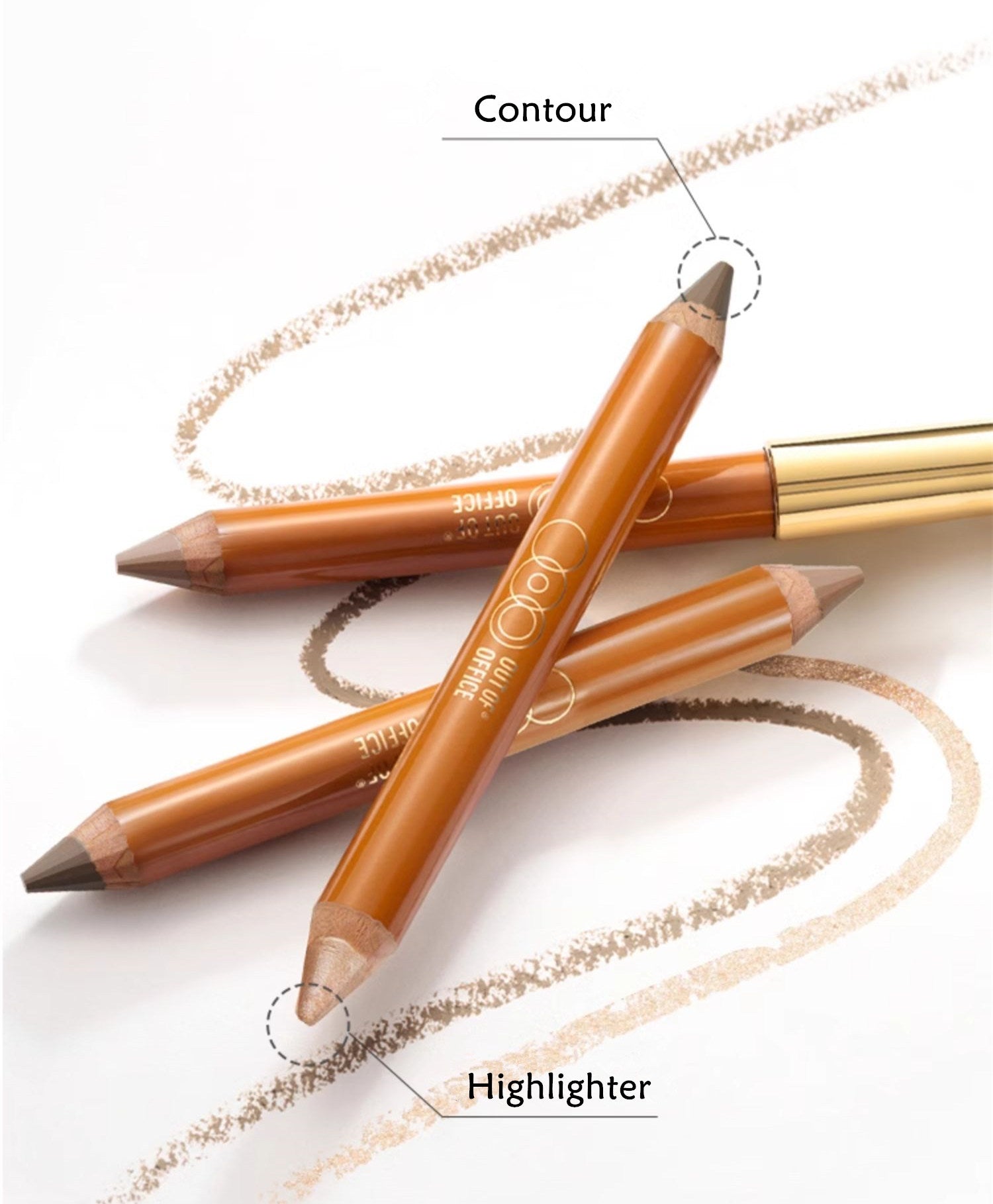 OUT-OF-OFFICE Double-head 3D Light & Shadow Contour Stick T4331