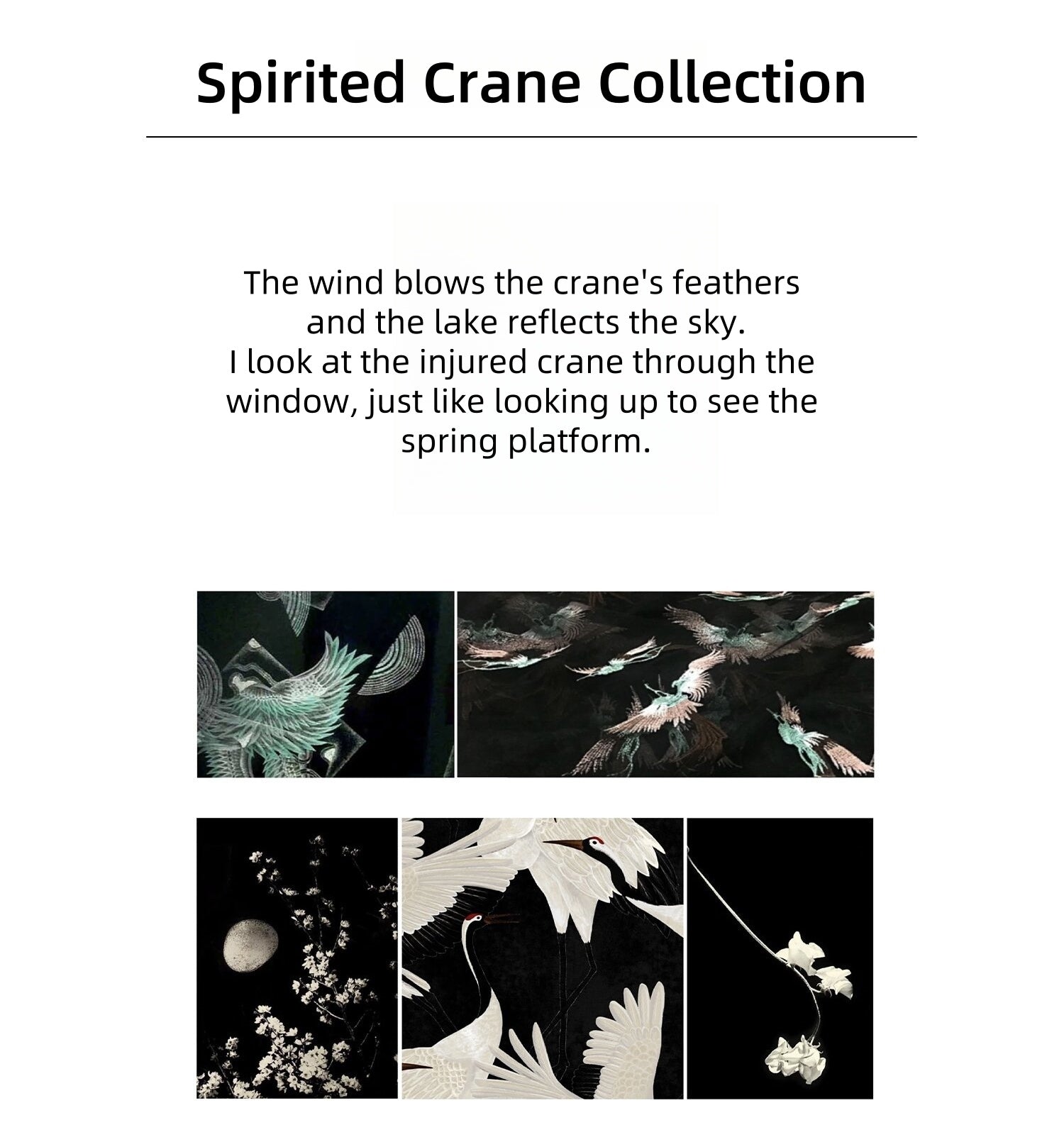 1STXULIE Spirited Crane Collection Niche Gothic Choker Halskæde T4498