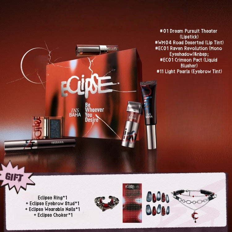 INSBAHA Halloween Lunar Eclipse Collection Lipstick & Eyeshadow & Blusher T5278