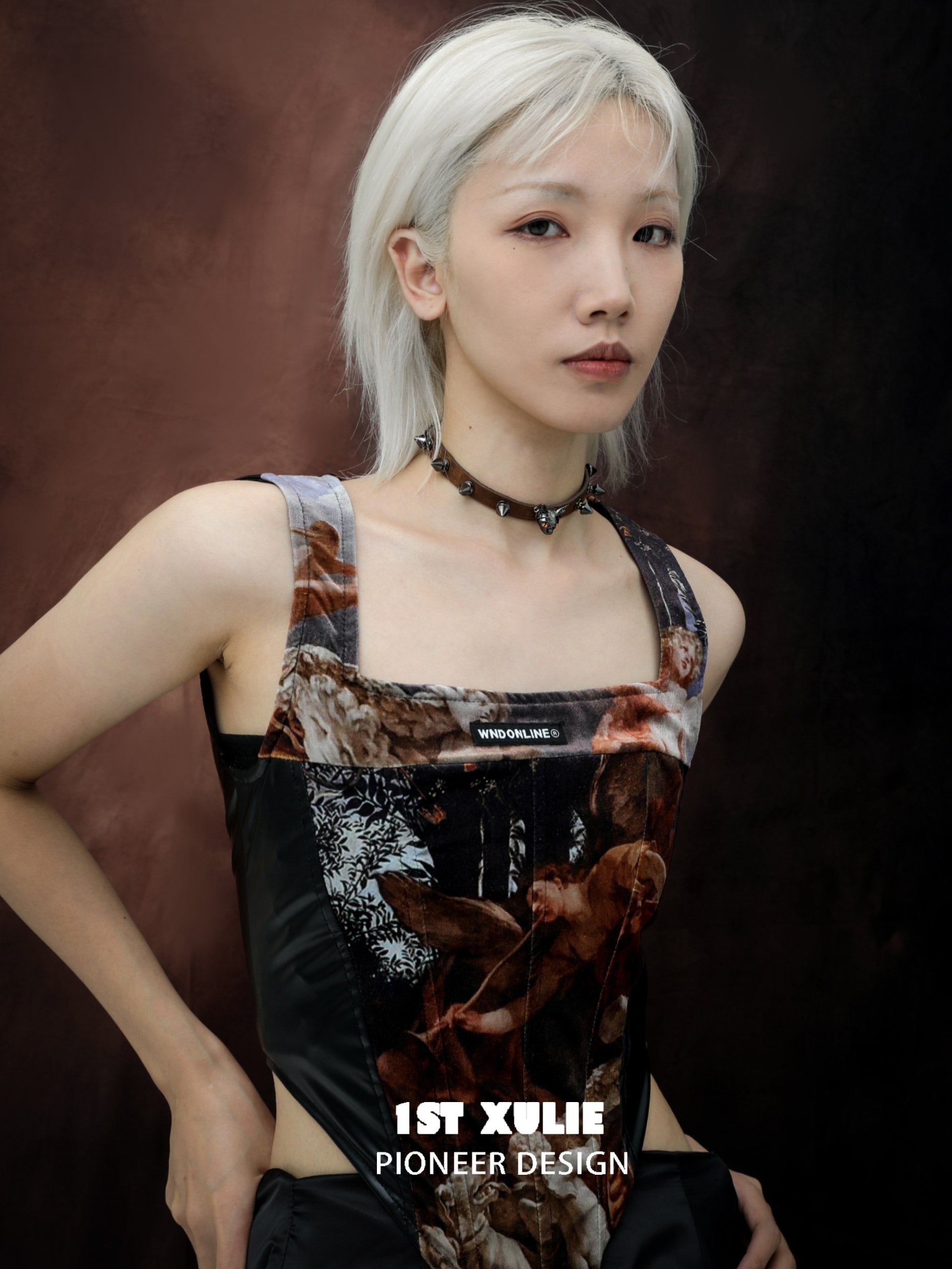 1STXULIE Sphynx Cat Collection Niche Gothic Choker Necklace T4737