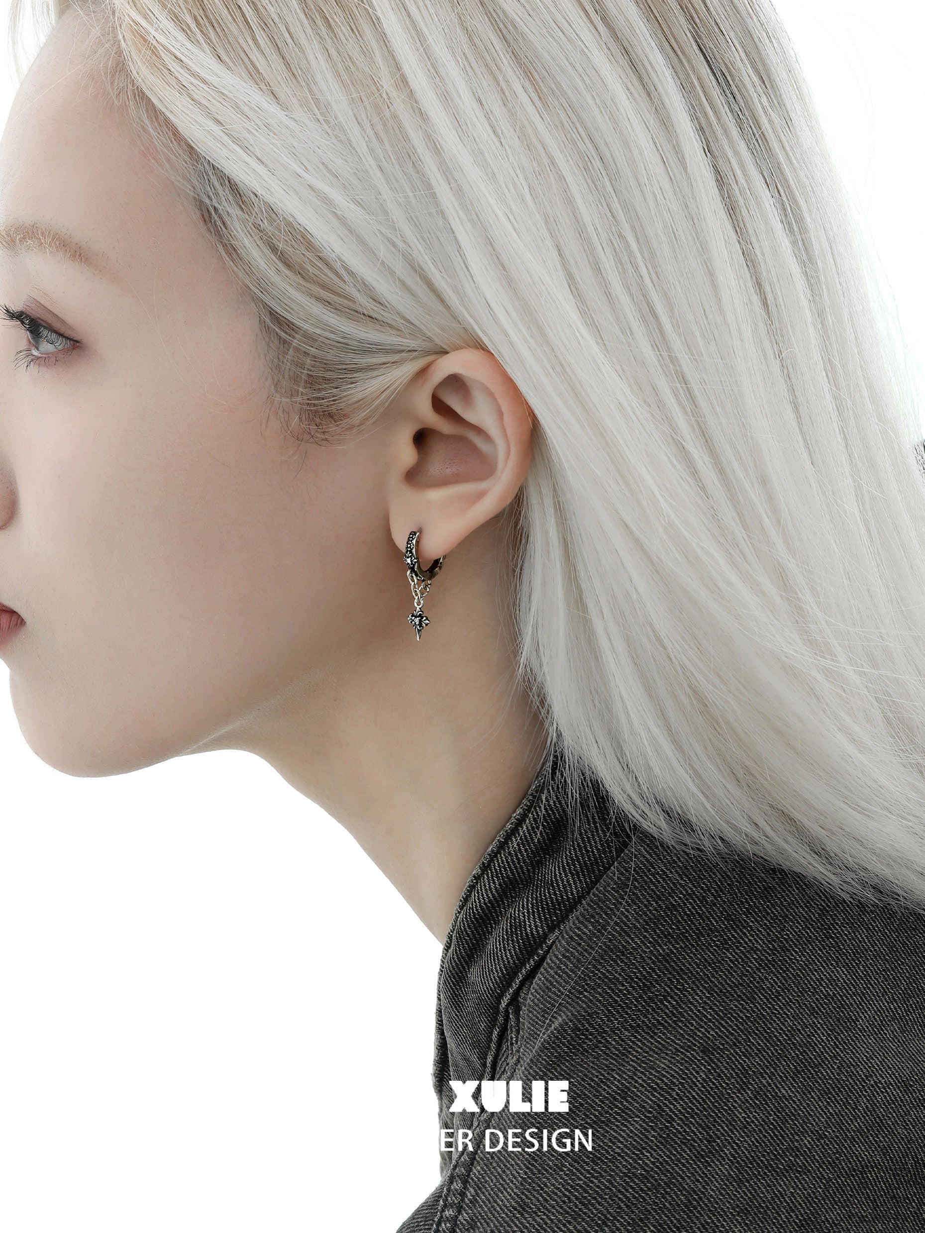 1STXULIE Superior Niche Iris Collection Cross-shaped Earring Backs T5880
