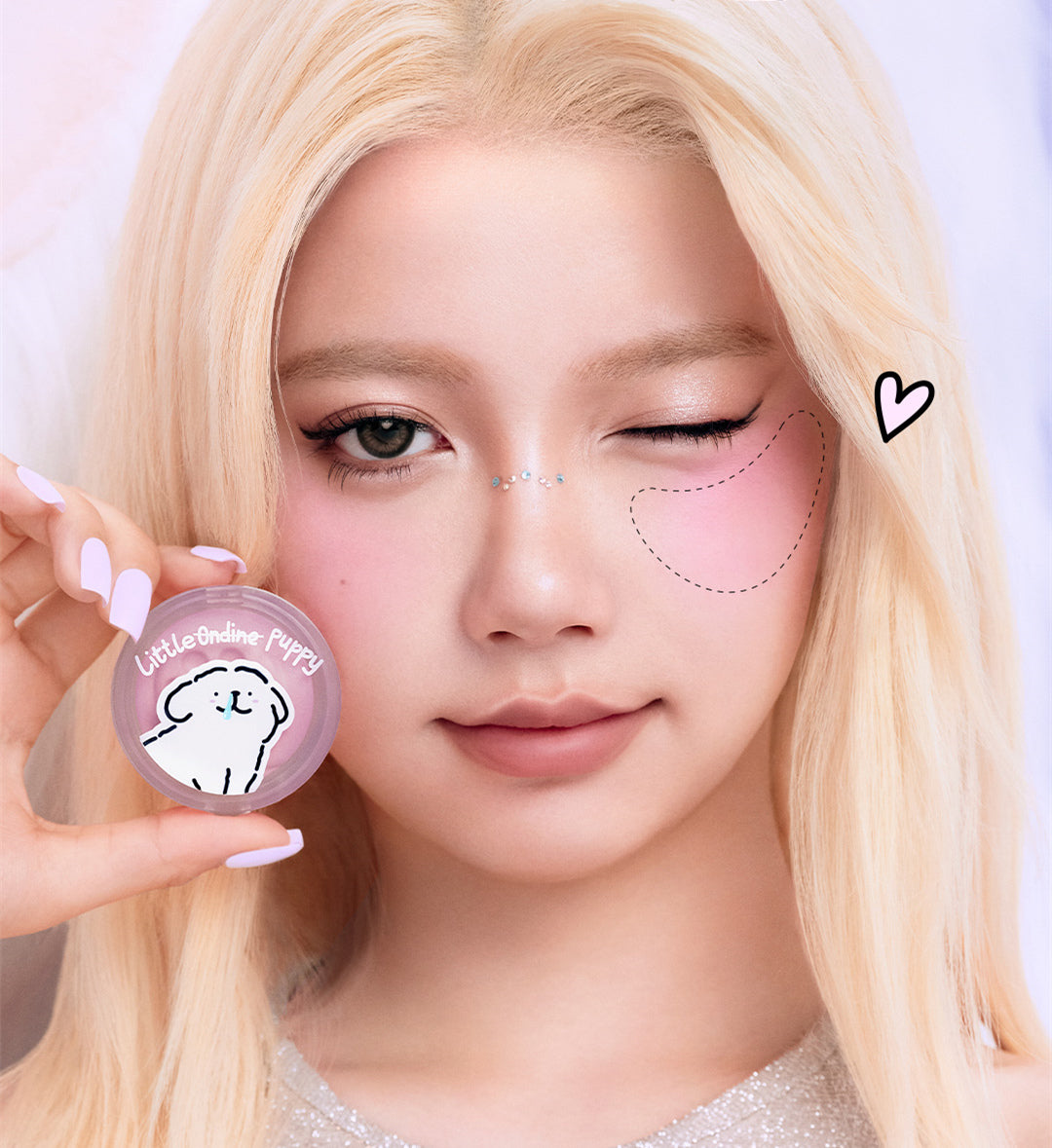 LITTLE ONDINE Puppy Hug Series Matte Blusher Cream T3796