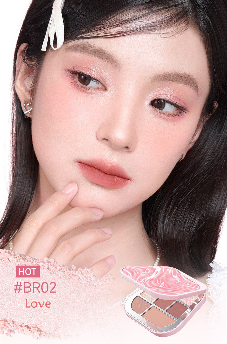 FOCALLURE 8-Color Pearlescent Chameleon Eyeshadow Palette T4304