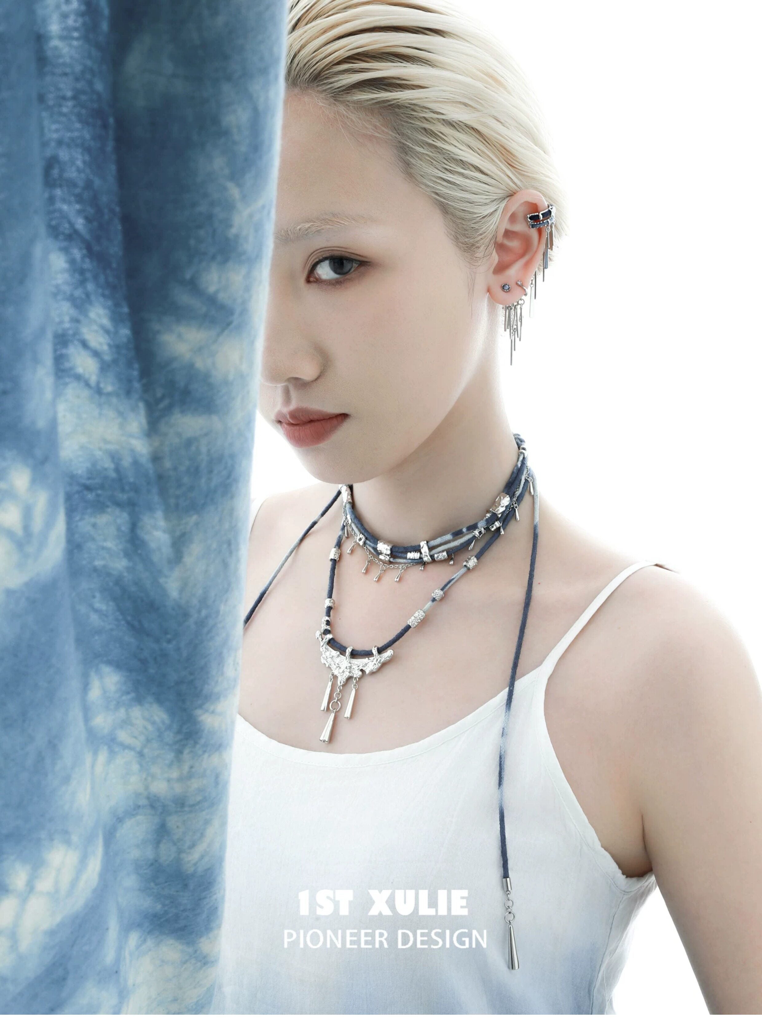 1STXULIE Superior Miao-style Braided Cord Necklace T5829