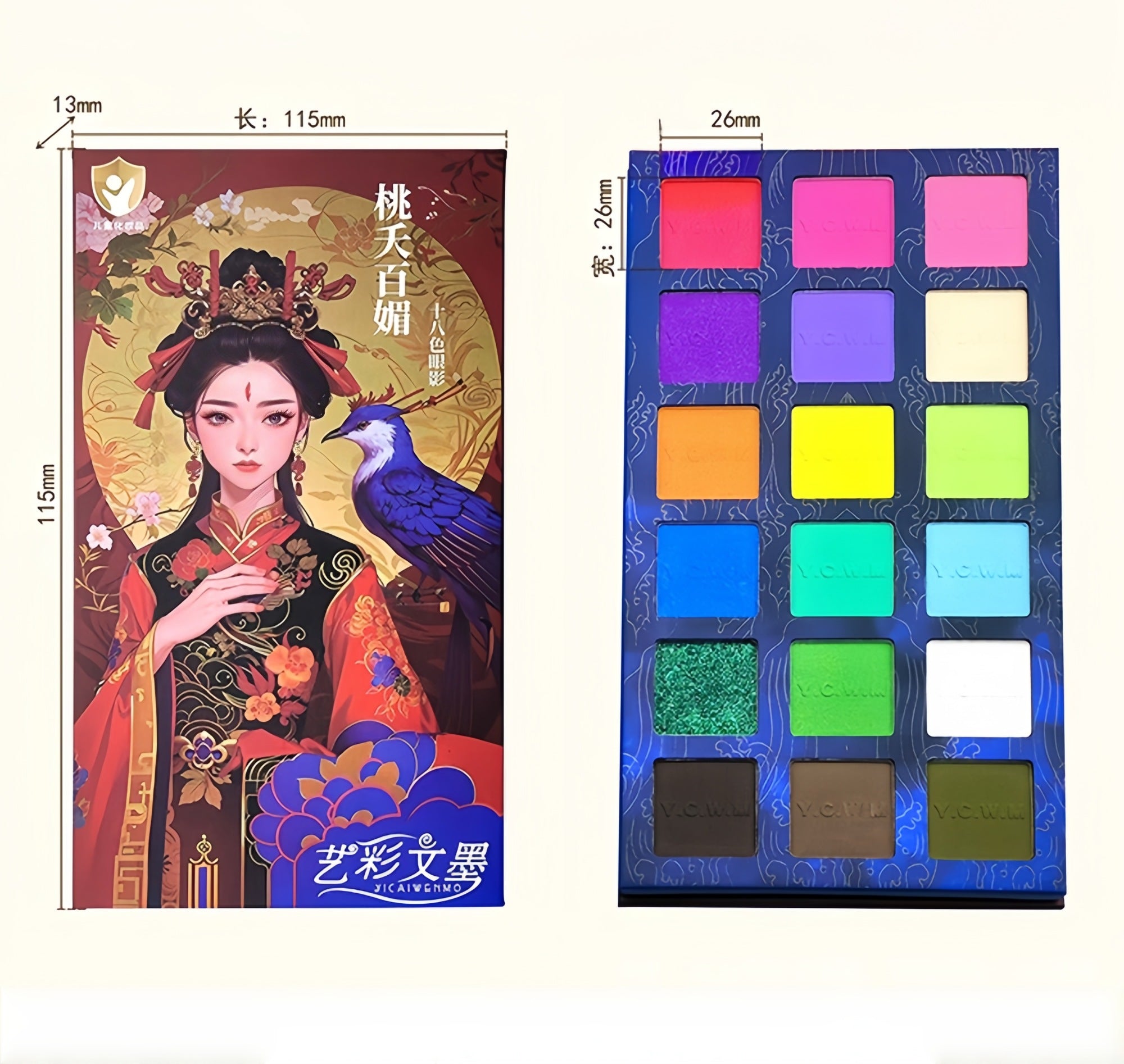 YiCaiWenMo Stage Makeup Peach Blossoms Eyeshadow Palette T5064