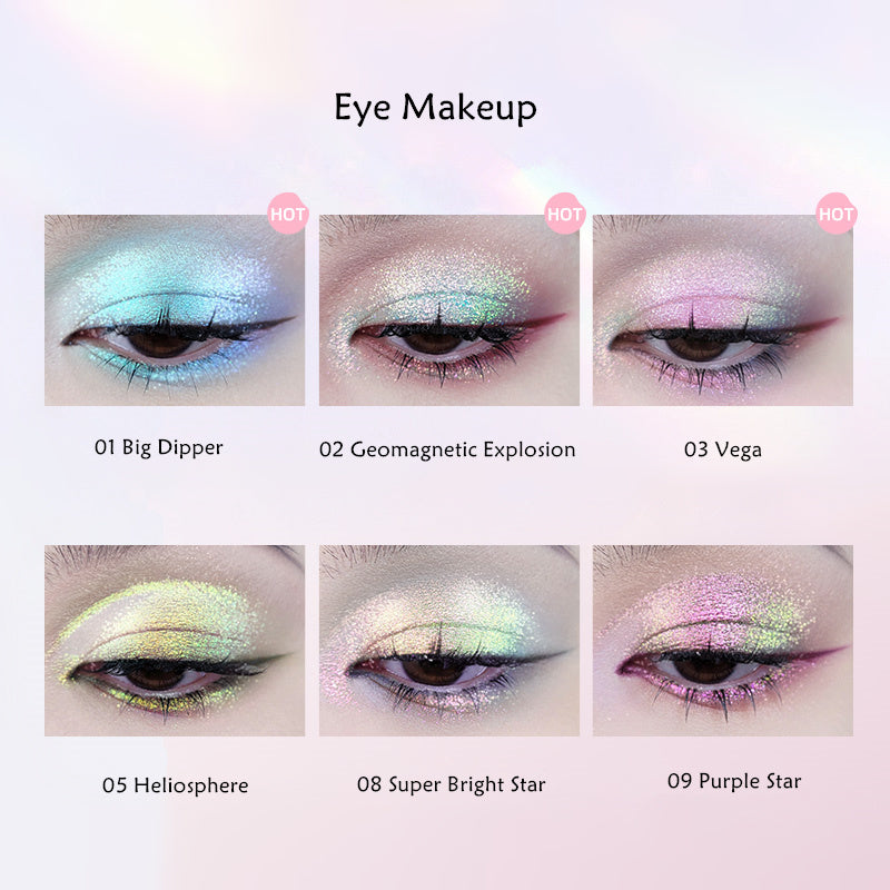 ظلال العيون جالاكسي ثلاثية الأبعاد أحادية اللون من رومانتيك بيوتي T4155 