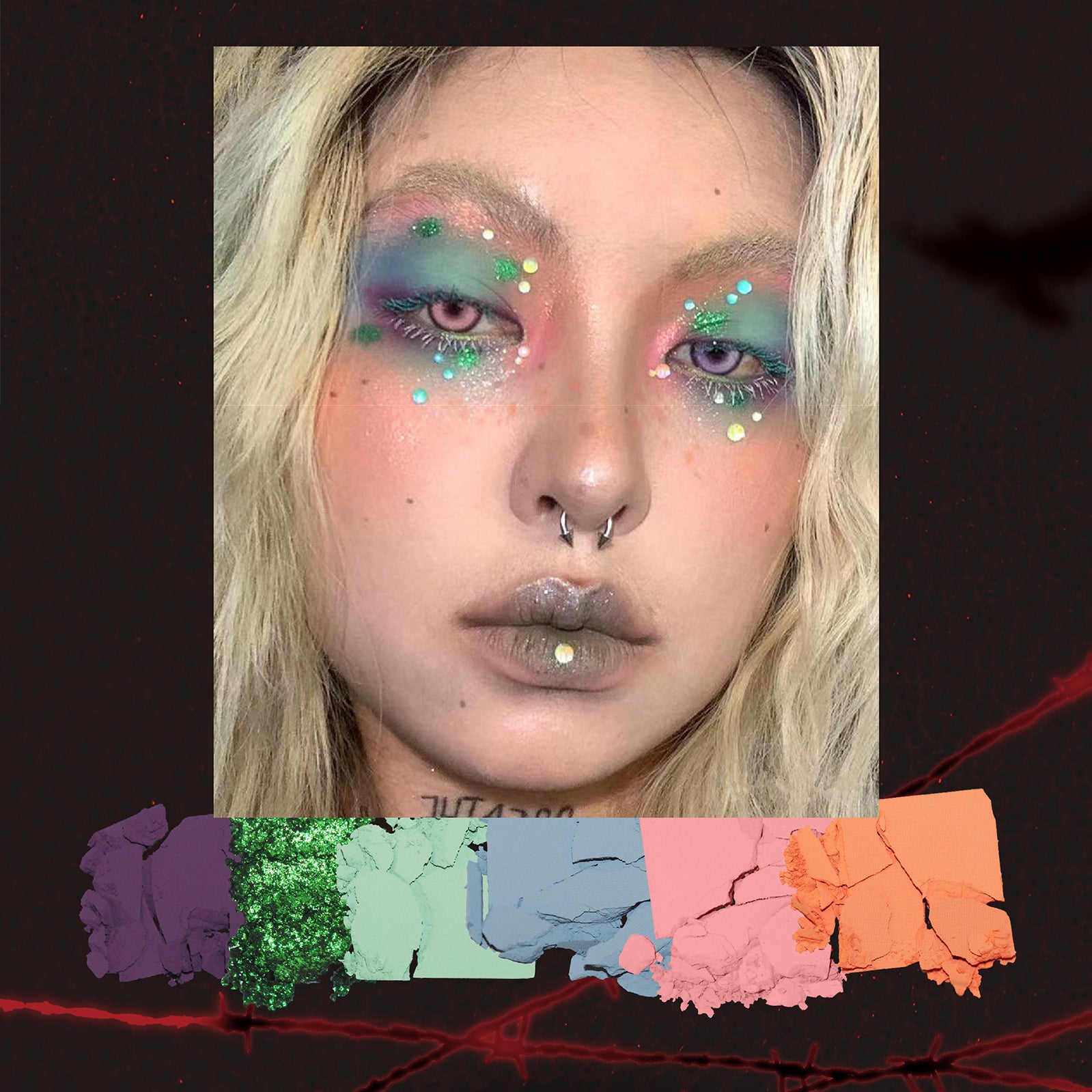 DRAMO Chameleon Eyeshadow Palette 1408 Weird Nightmare T4117