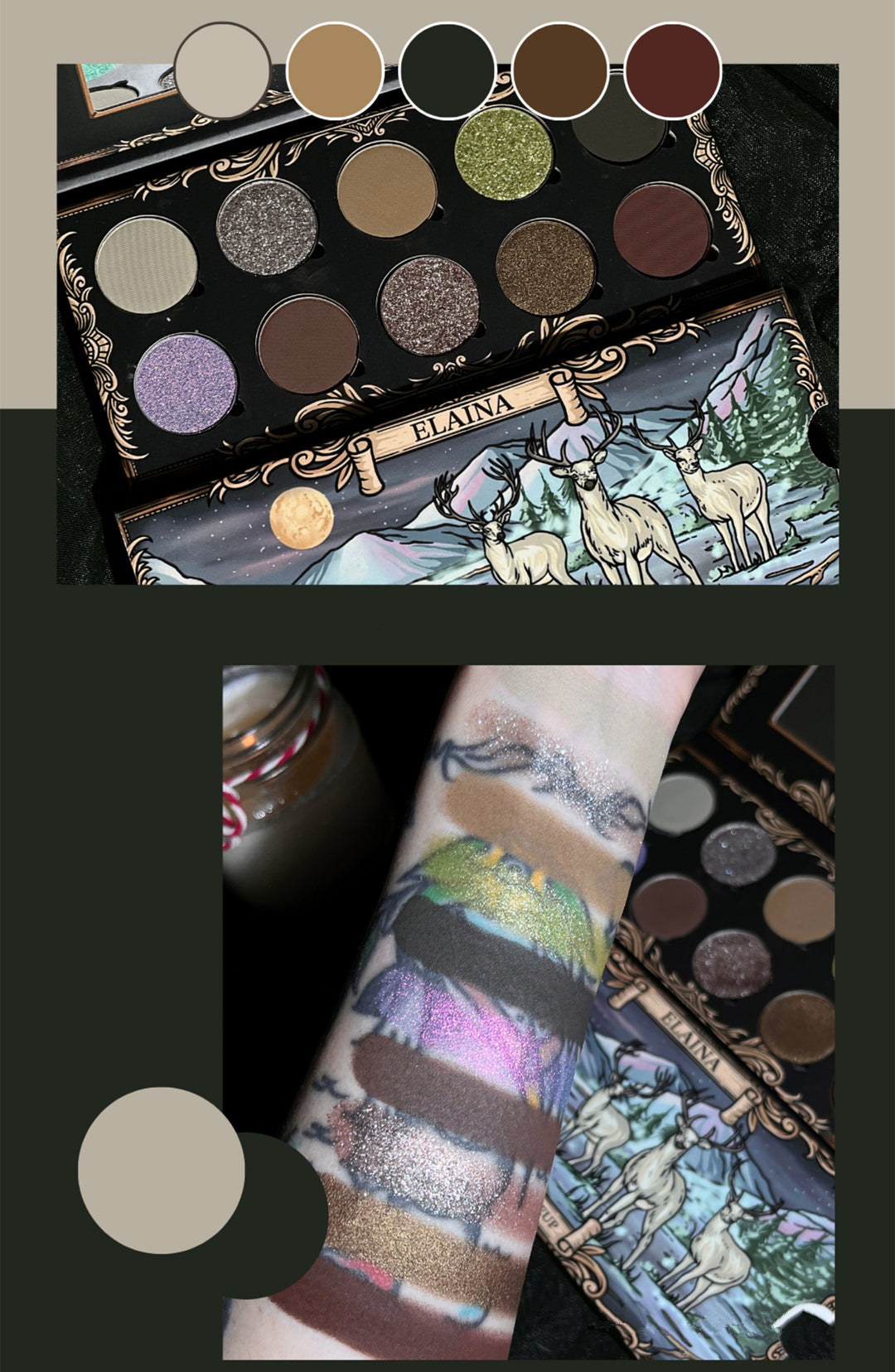 SHELLWE MAKEUP ELAINA 10 Colors Chameleon Eyeshadow Palette T4036