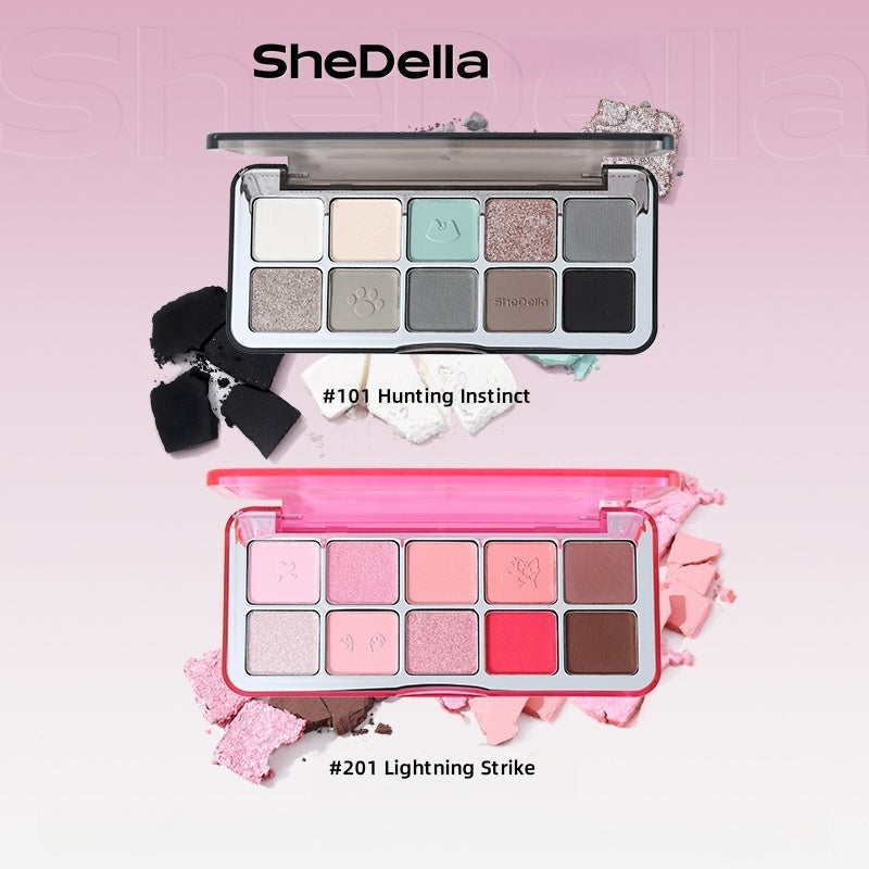 SheDella Cat Collection 10-color Eyeshadow Palette T4442