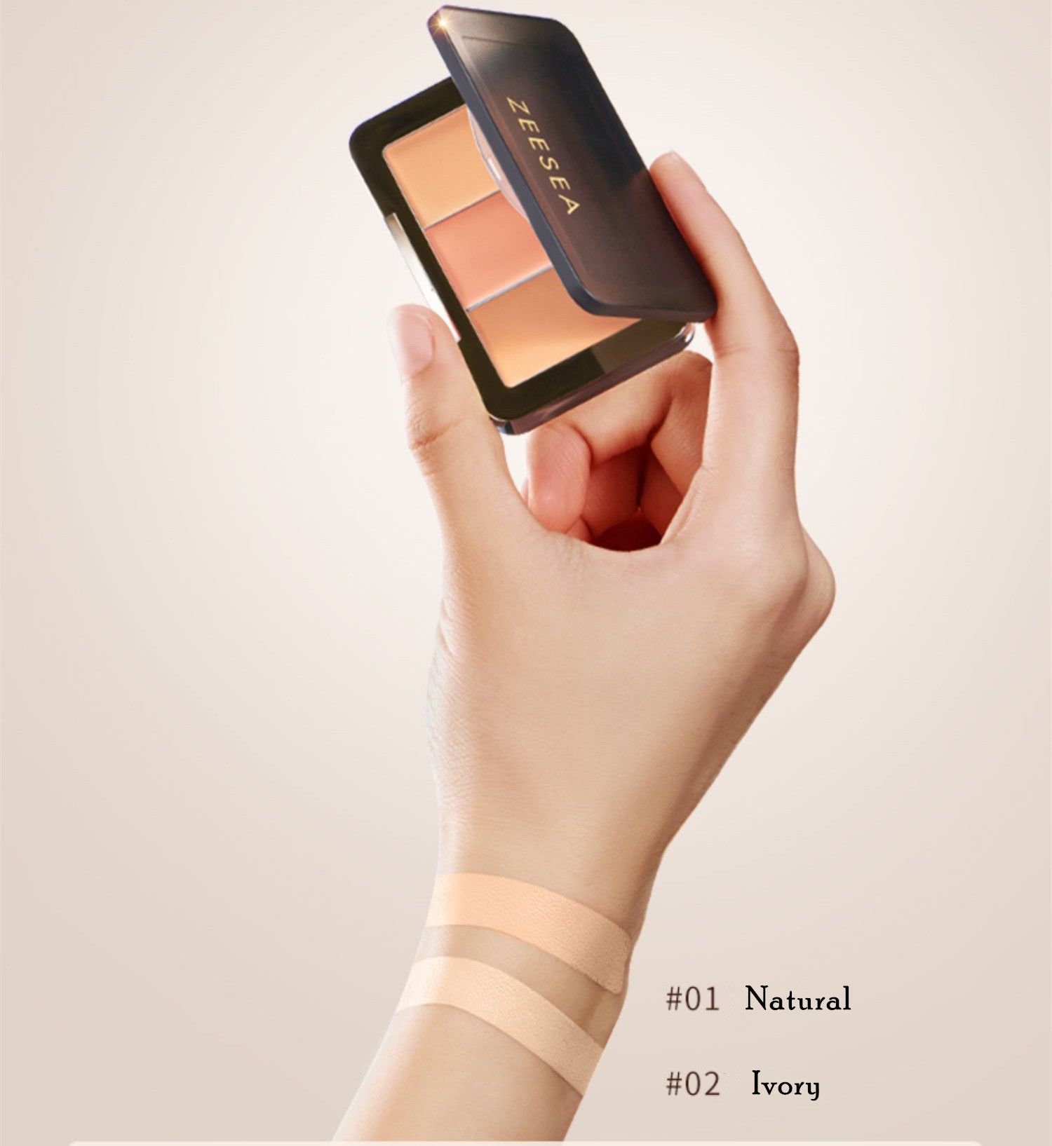 ZEESEA Soft Light Moisture Tri-Color Flawless Concealer Palette
