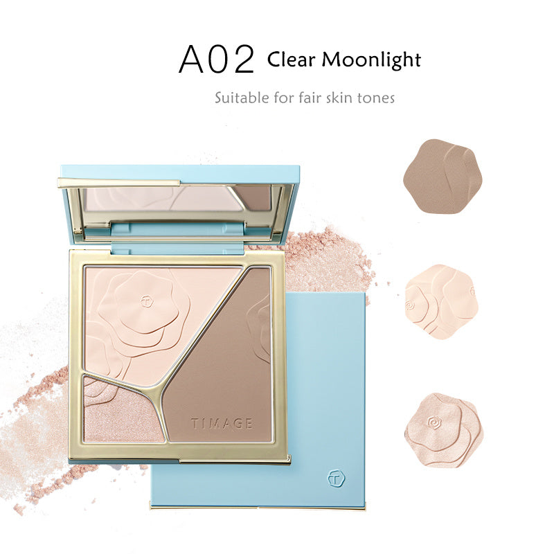 TIMAGE Matte & Shimmer Highlighter Contour Palette (3.0) T2912