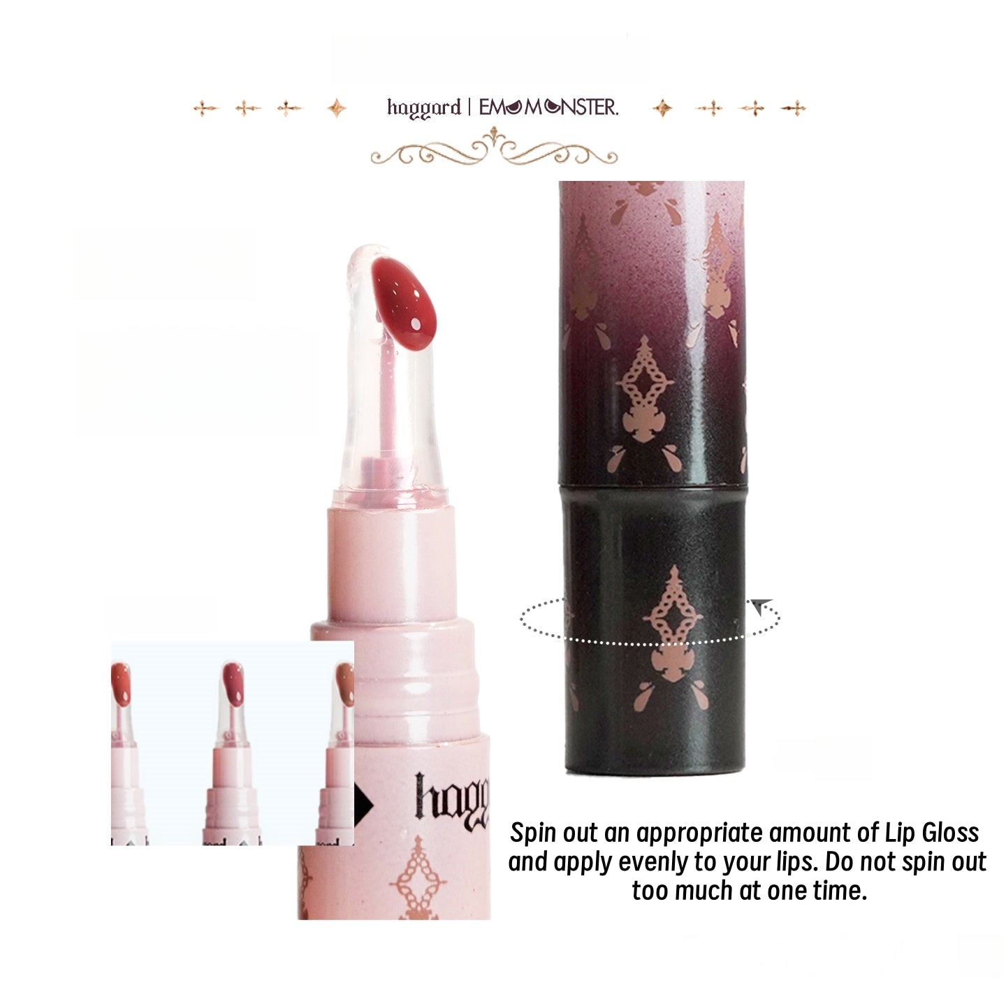 HAGGARD Emo Monster Collection Essence Mirror Lip Gloss T5047