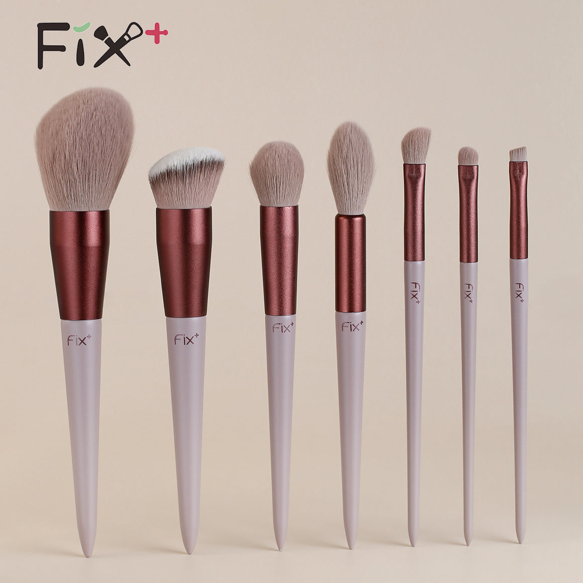 FIX+ Spring Milk Tea Collection Professional Makeup Brush 12 Pcs Set T4902