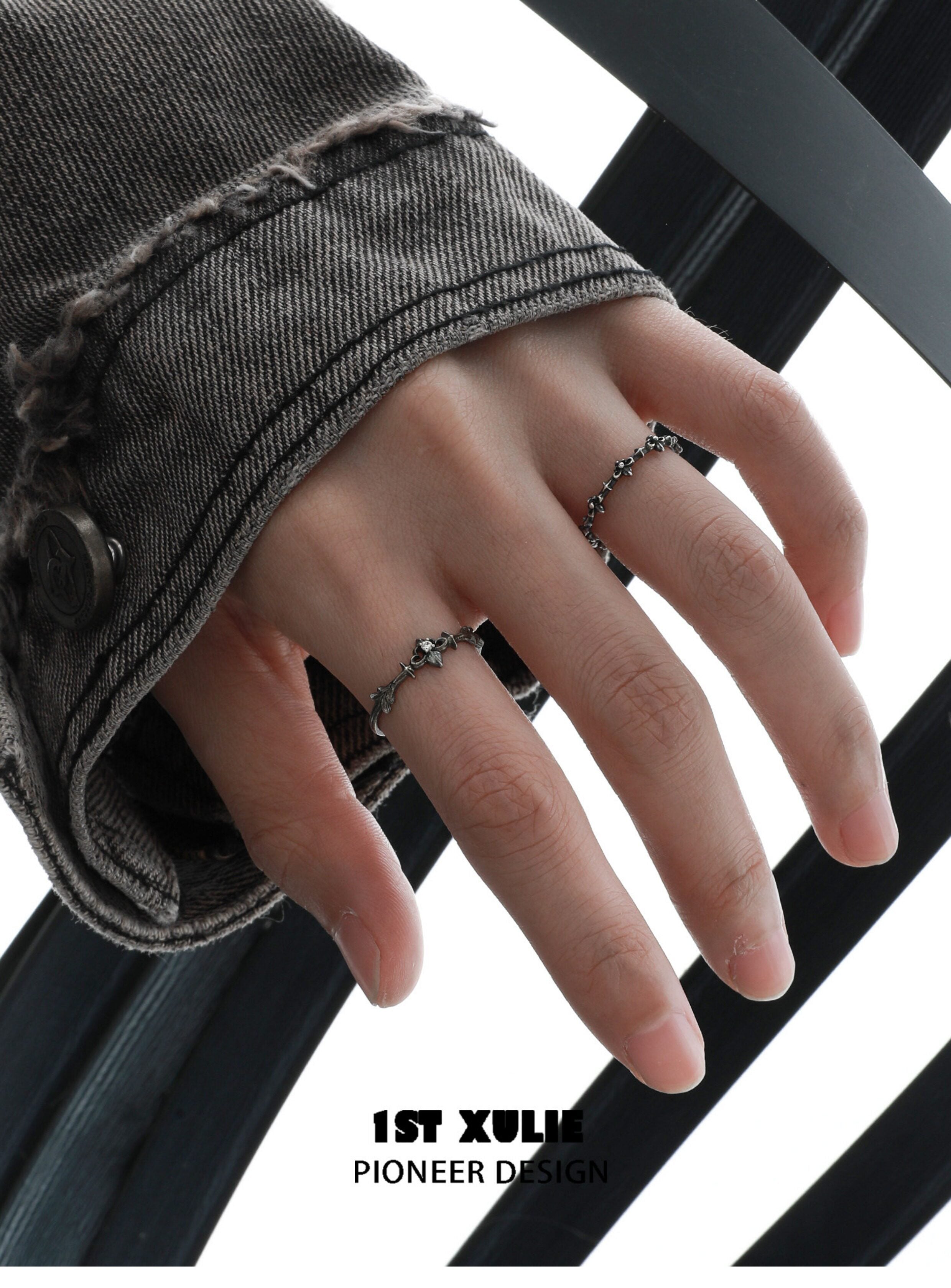 1STXULIE Superior Niche Iris Collection Vintage Ring T5871