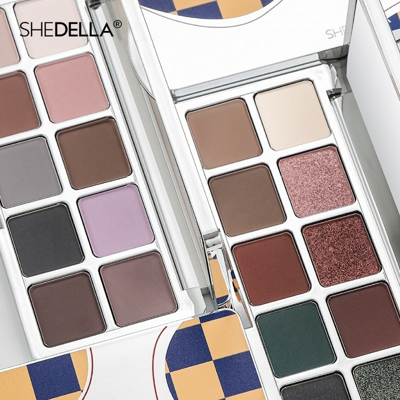 SheDella Checkerboard 10-color Eyeshadow Palette T4449