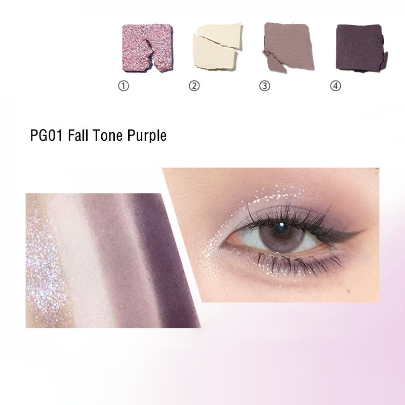 INTO YOU Rotational 4-Color Matte & Shimmer Eyeshadow Palette
