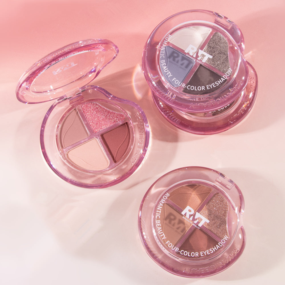 ROMANTIC BEAUTY Pink Bubble 4 Color Eyeshadow Palette T3881