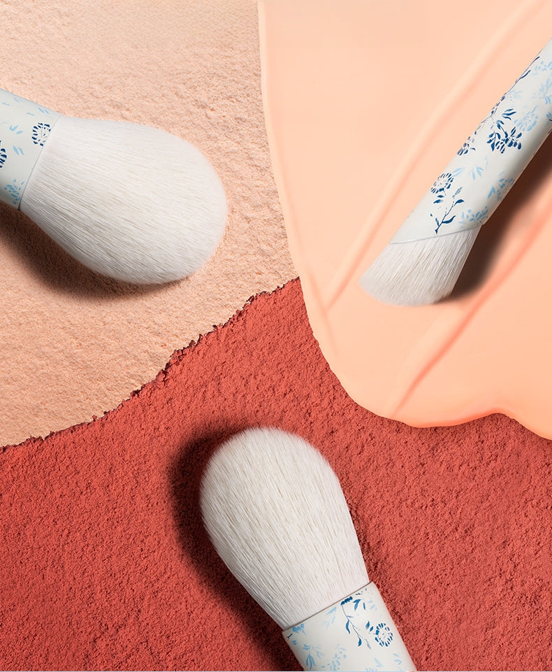 ROWNYEON Blue-and-white Porcelain Professional Makeup Brush 12 Pcs Set T4993